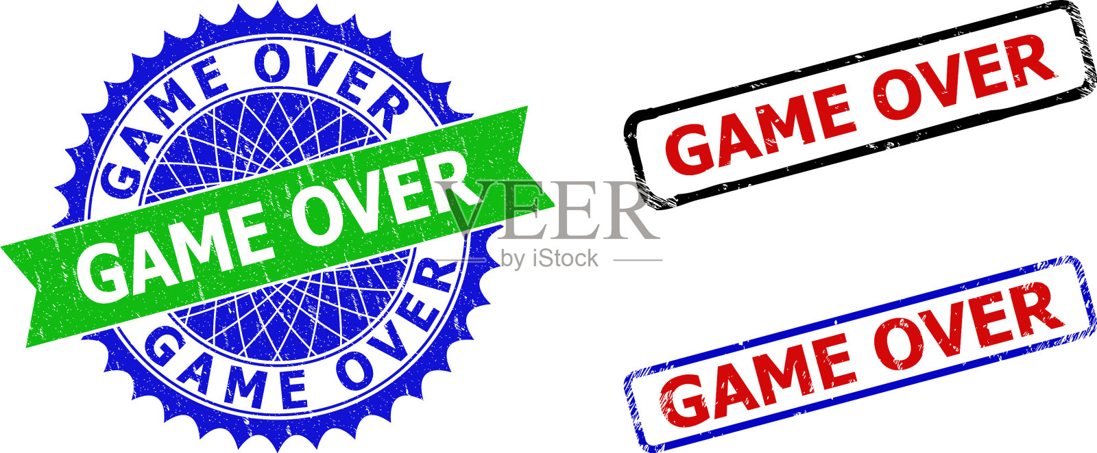 游戏以玫瑰形和长方形双色封印为主插画图片素材