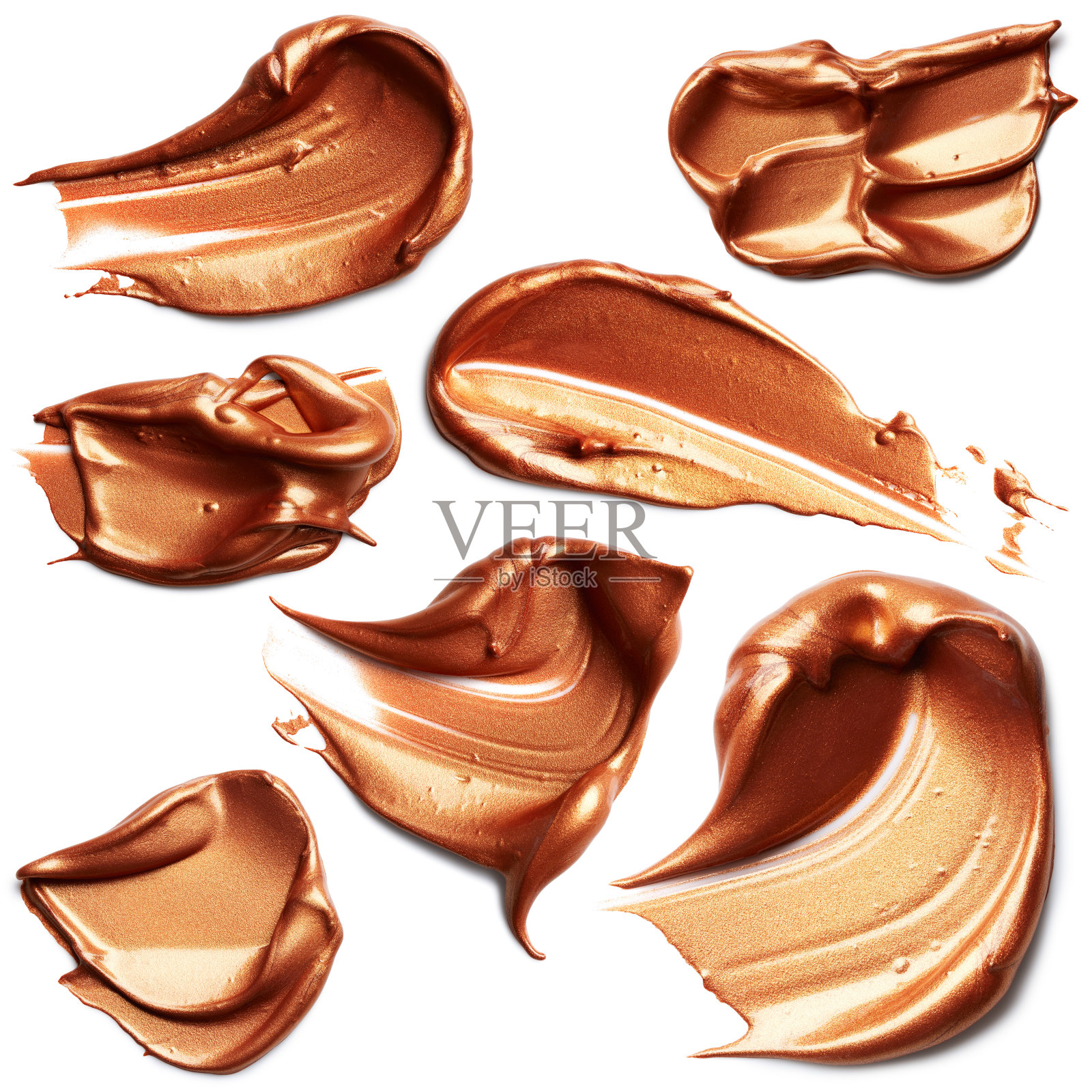 一组青铜颜料污迹照片摄影图片