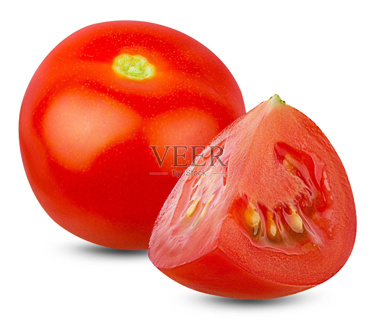 番茄孤立在白色背景与剪切路径照片摄影图片