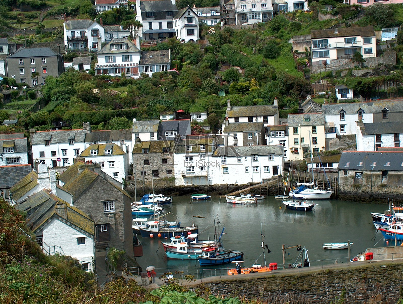 康沃尔郡的小港湾照片摄影图片