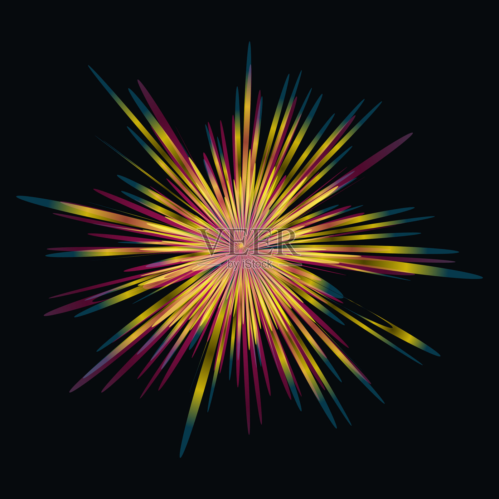 闪光爆炸或爆发插画图片素材