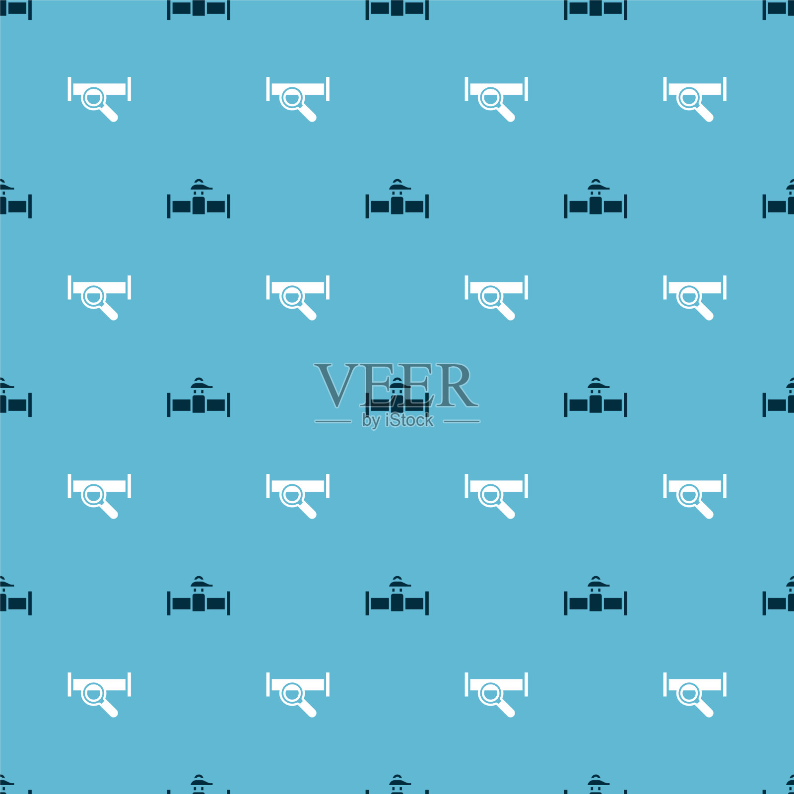 设置工业管道、阀门和金属图标素材