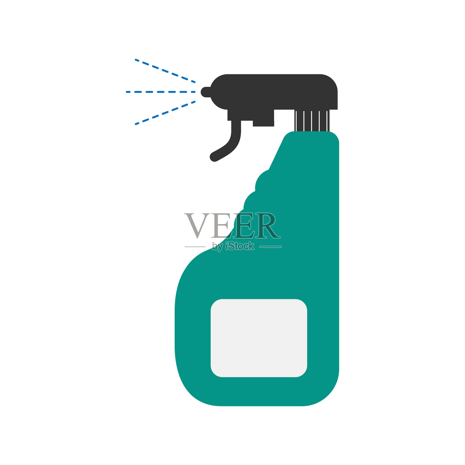 清洁喷雾瓶图标矢量设计。插画图片素材