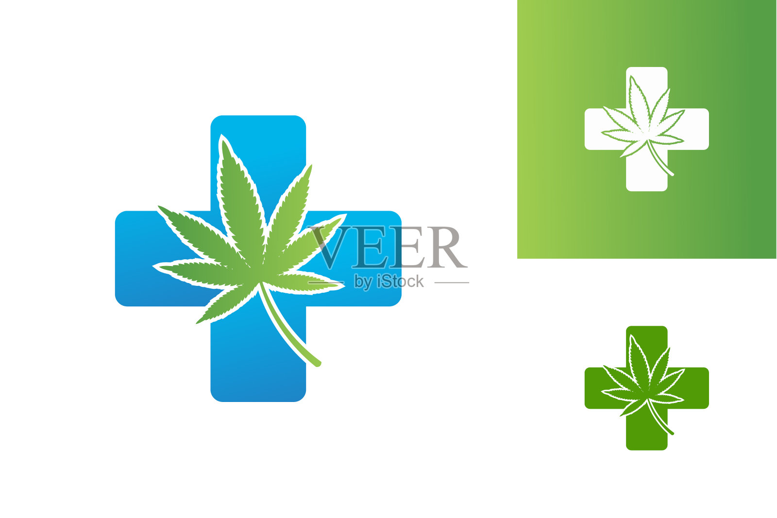 采购产品大麻医学标志模板设计向量，会徽，设计概念，创意符号，图标插画图片素材