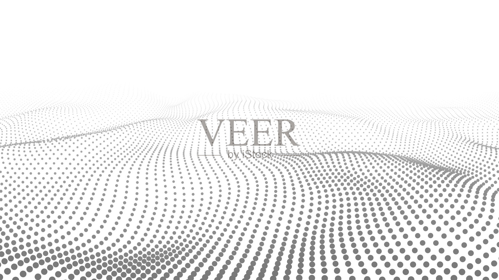 带移动点的抽象白波。流的粒子。矢量网络技术例证。插画图片素材