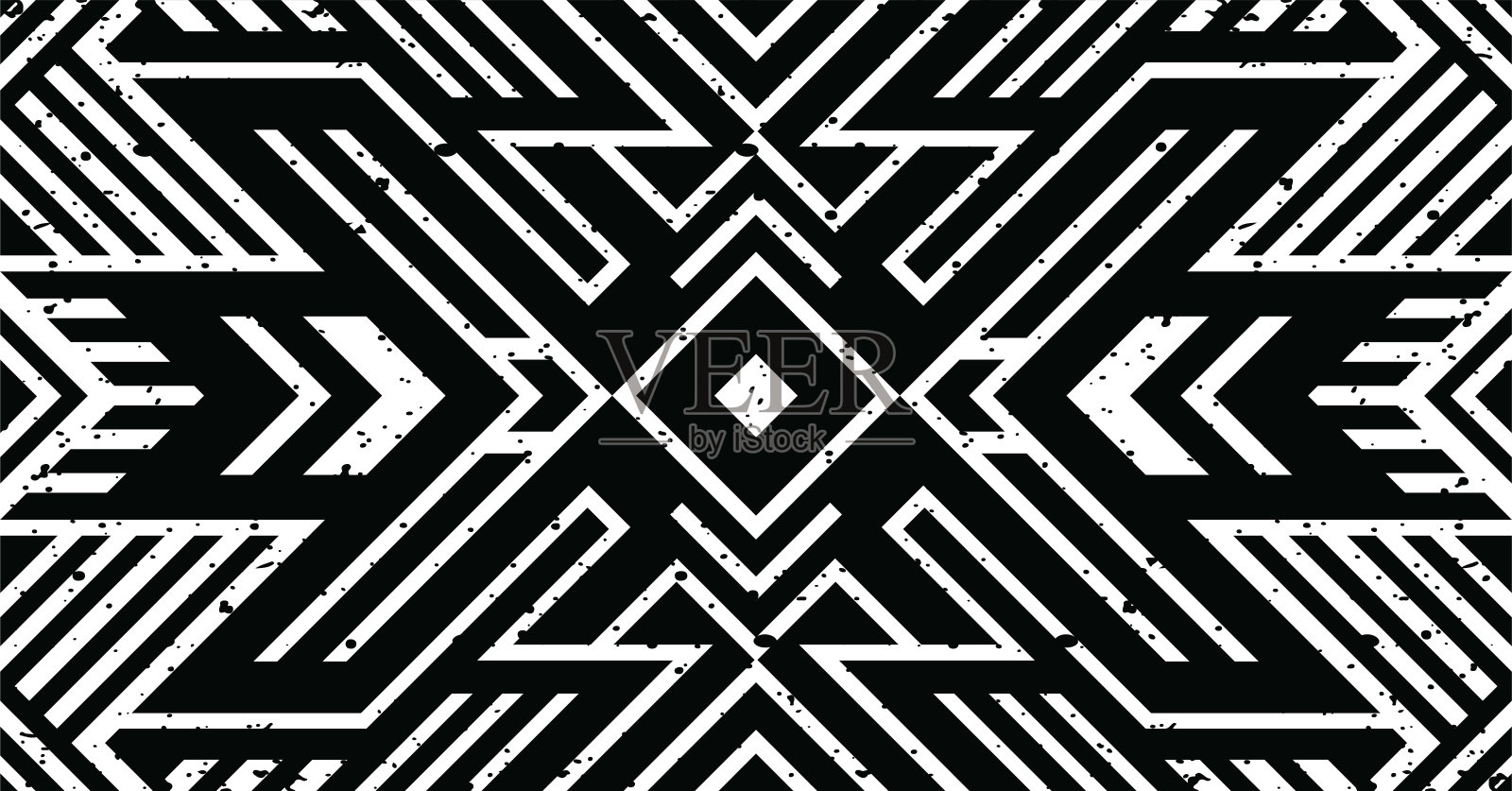 无缝图案重复设计与几何形状。插画图片素材