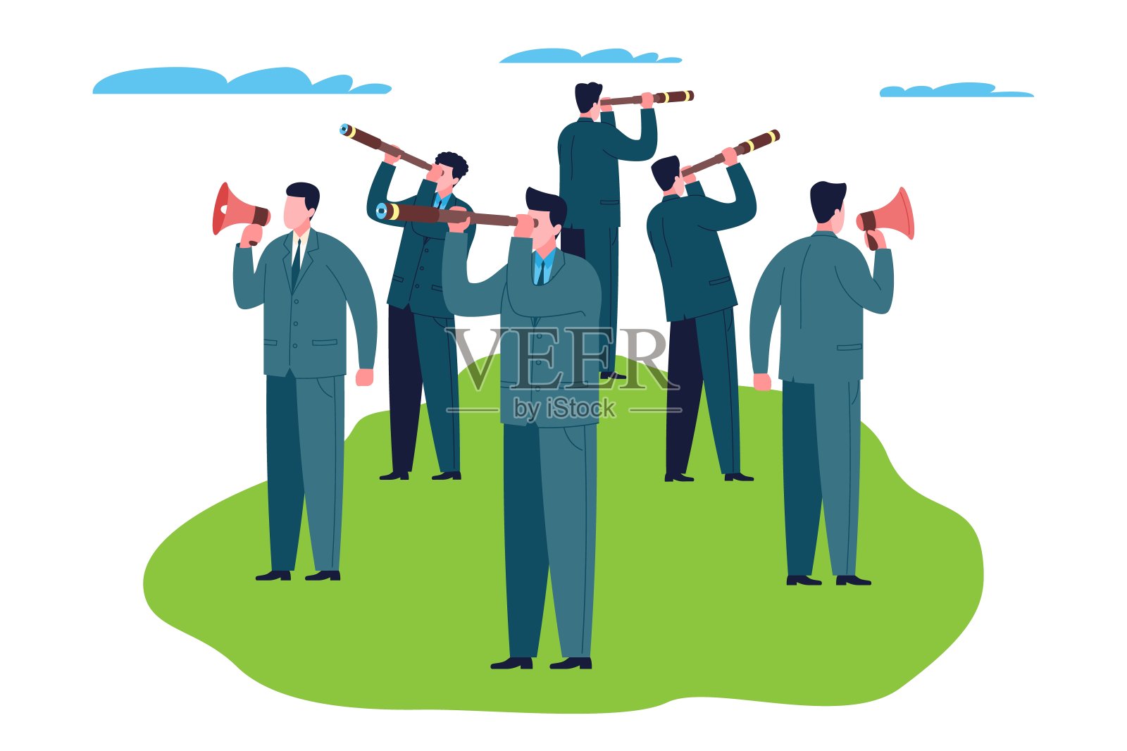 梦之队的概念插画图片素材