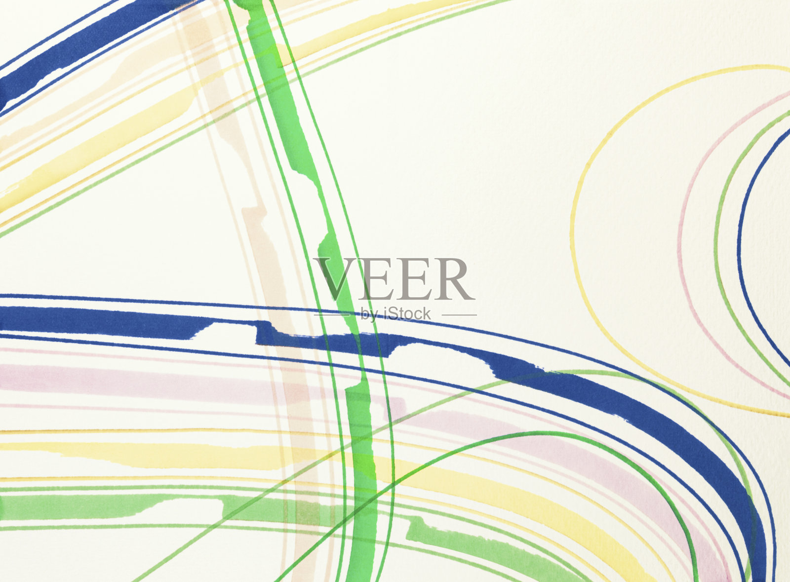 特写彩色线条在白纸上，纹理背景照片摄影图片