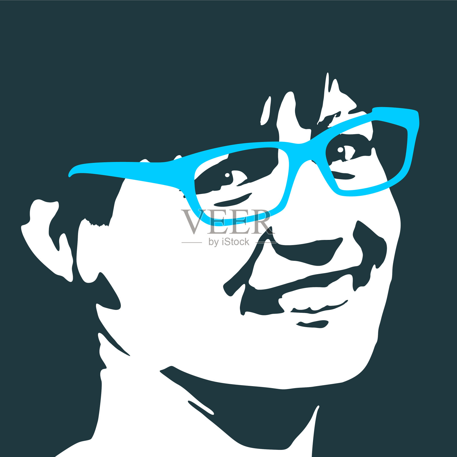 剪影是女性头部的美丽和时尚插画图片素材