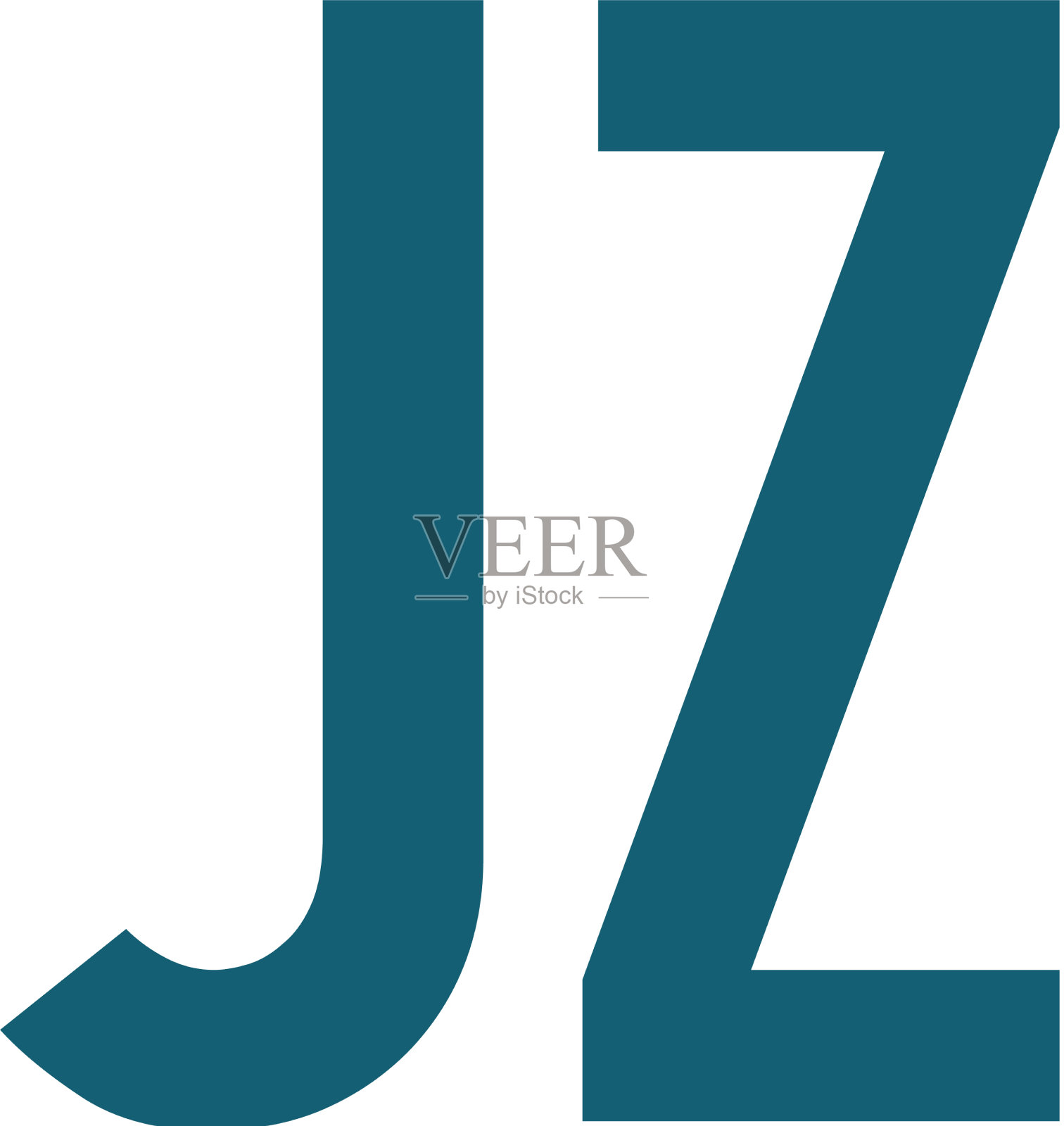 首字母jz手盾安全标志插画图片素材