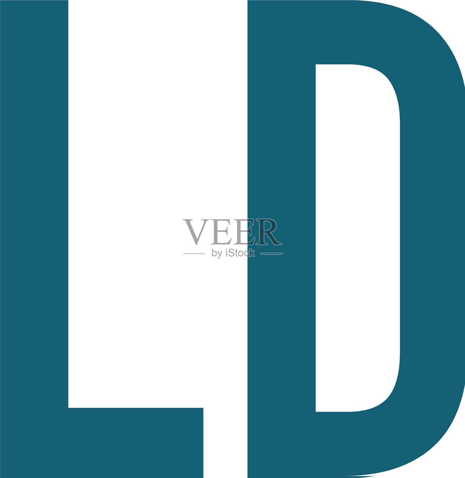 首字母ld手盾安全标志插画图片素材