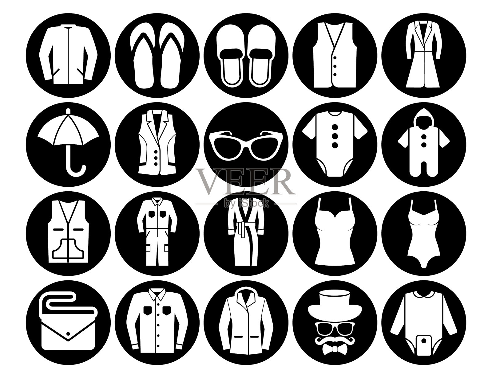 图标标志通用设置为网络和移动图标素材