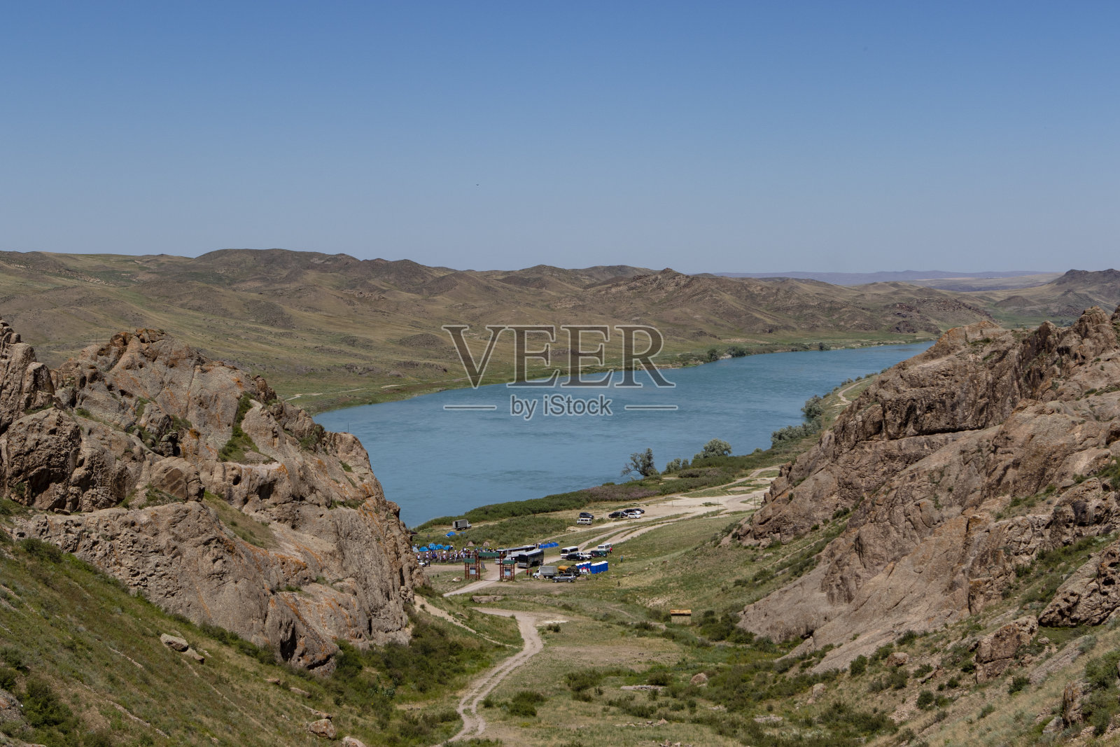 位于中亚哈萨克斯坦的坦加里塔斯被联合国教科文组织列为世界遗产照片摄影图片