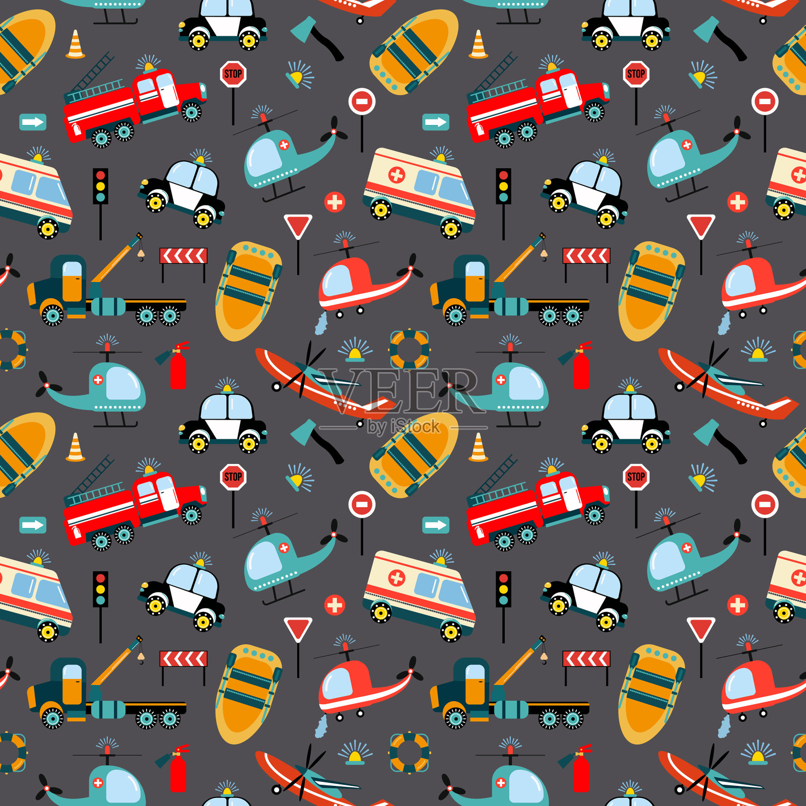 汽车救援人员插画图片素材