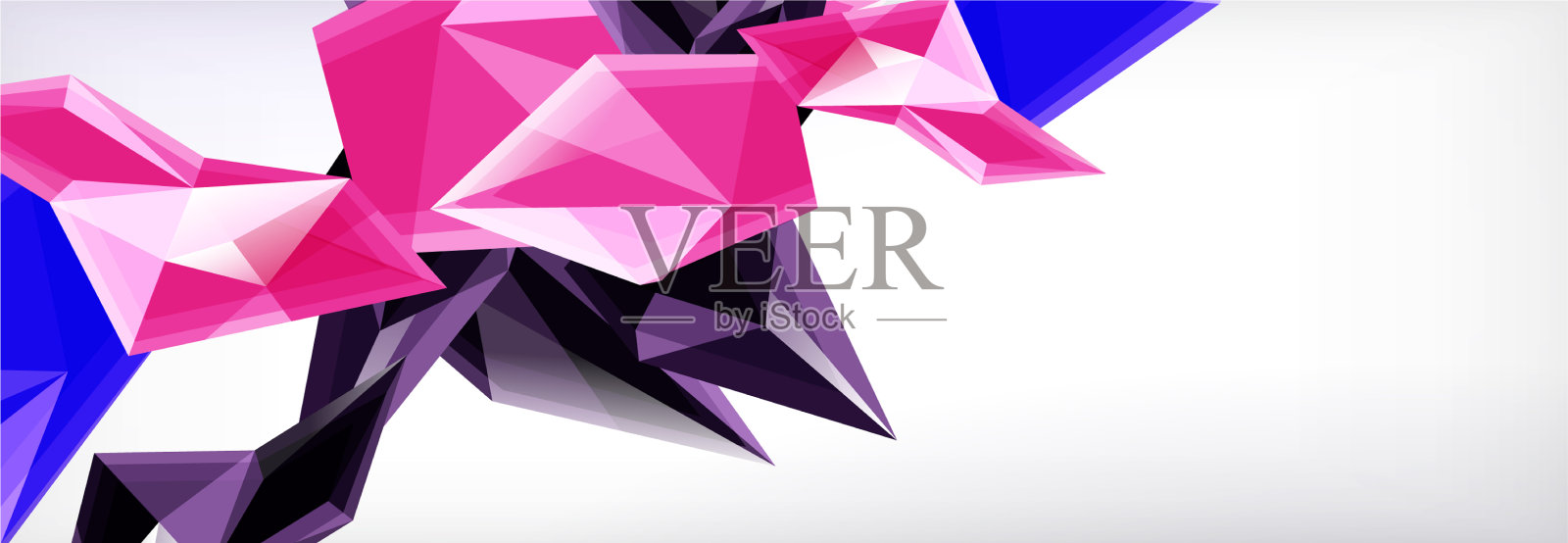 三维三角形和金字塔抽象插画图片素材