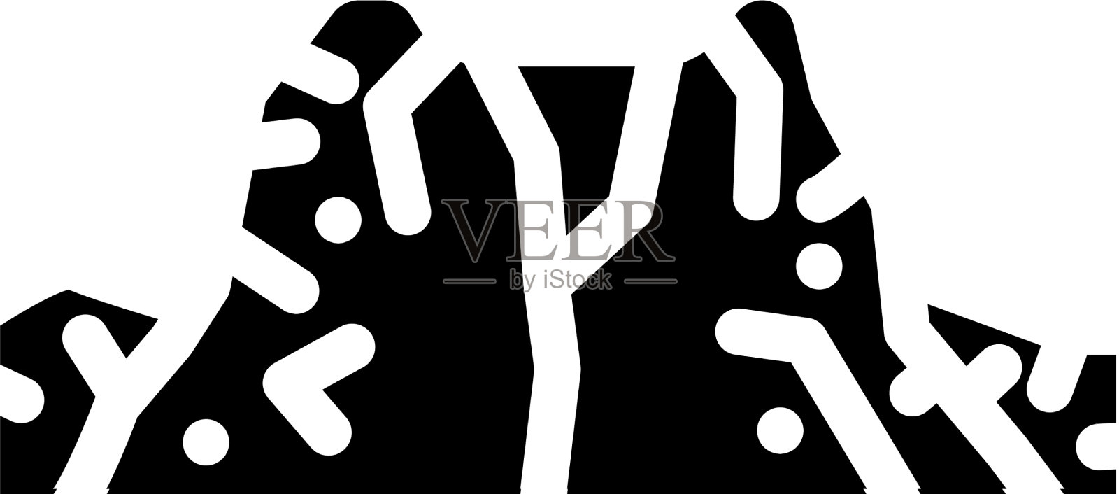 火山口火山字形图标设计元素图片