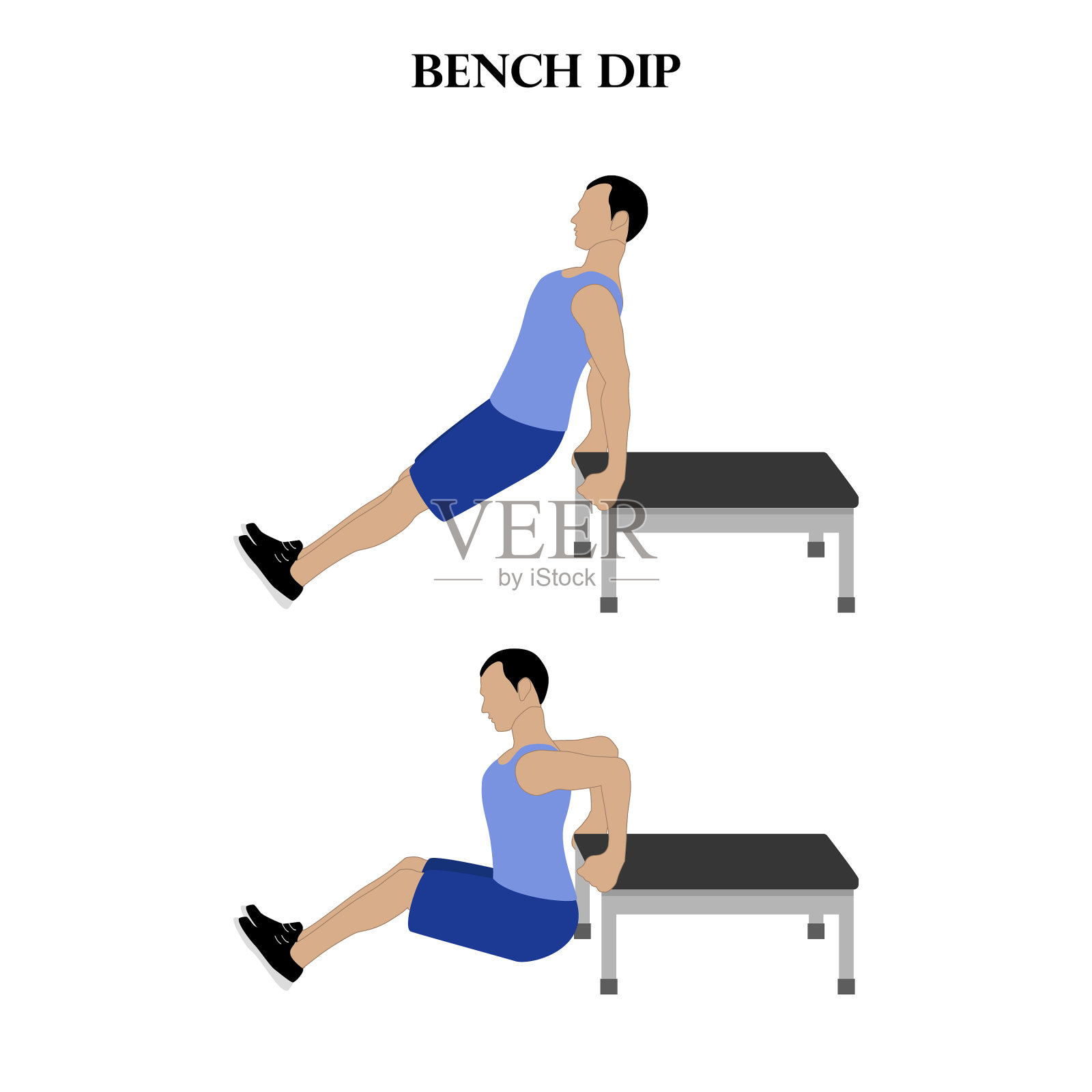 仰卧练习，力量练习插画图片素材