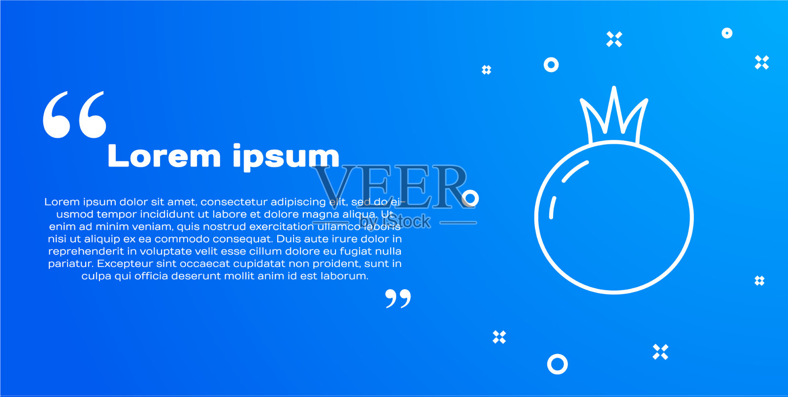 白色线西红柿图标孤立在蓝色背景插画图片素材