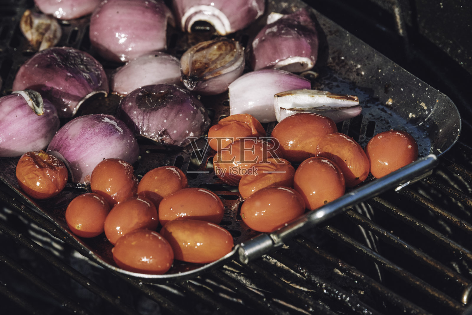 烧烤蔬菜的特写照片摄影图片