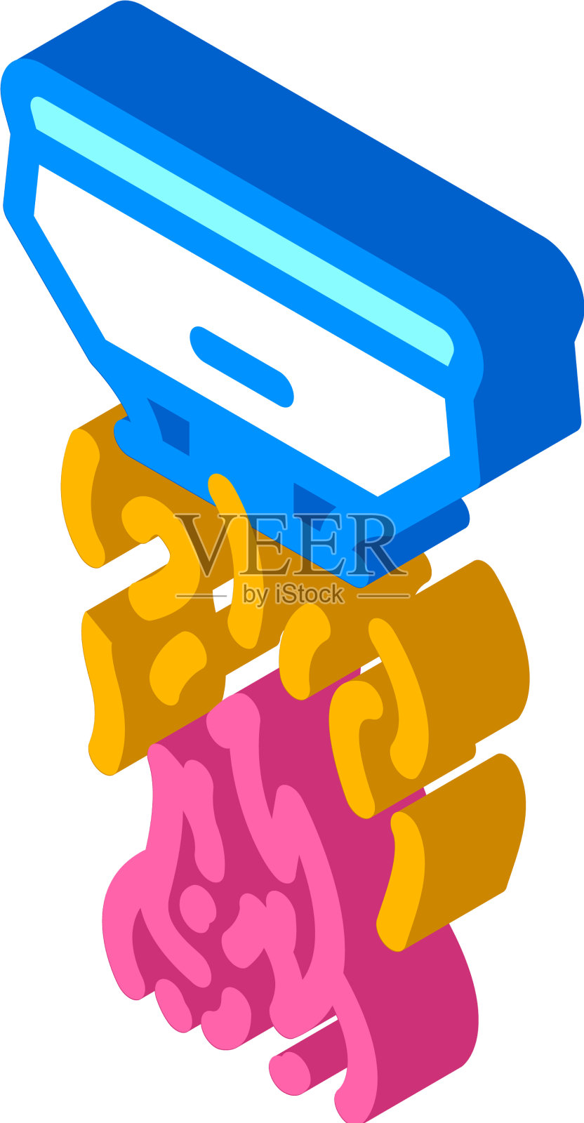 火传感器等距图标设计元素图片