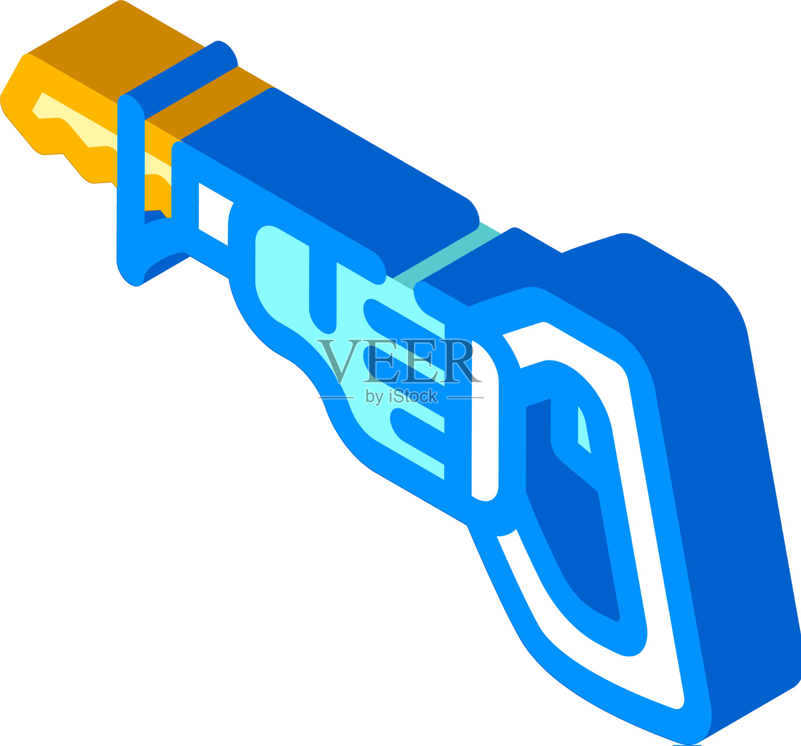 往复式锯工具等距图标设计元素图片