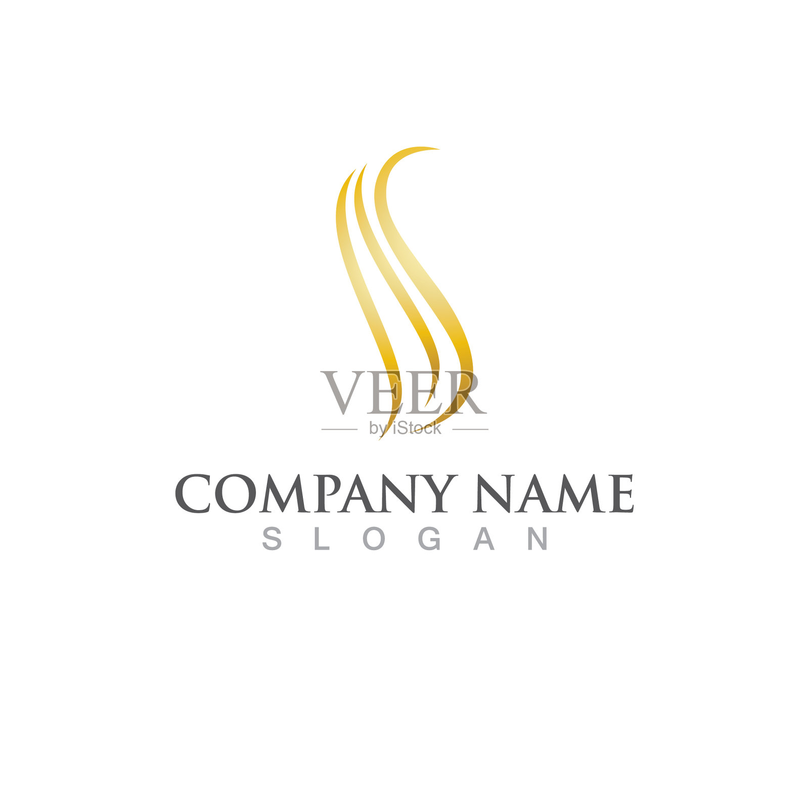 发线波浪标志插画图片素材