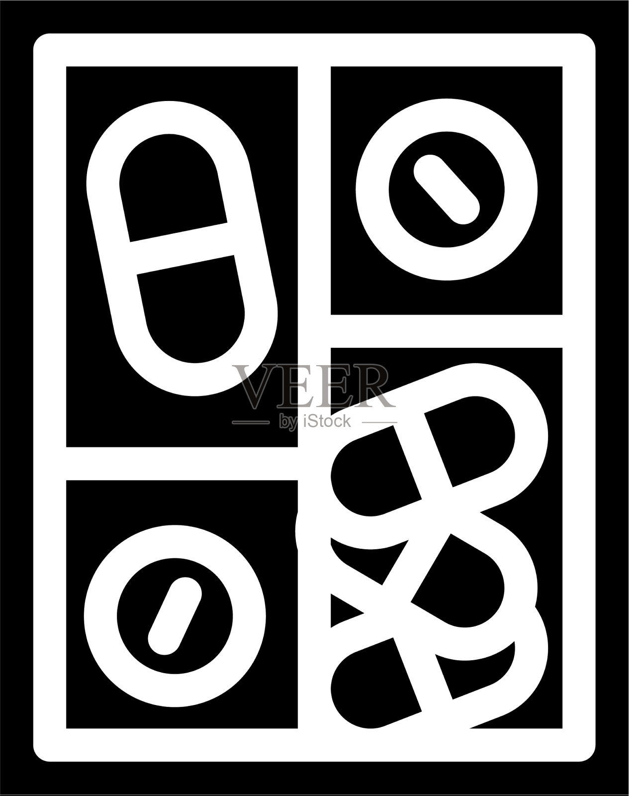 药盒容器字形图标设计元素图片