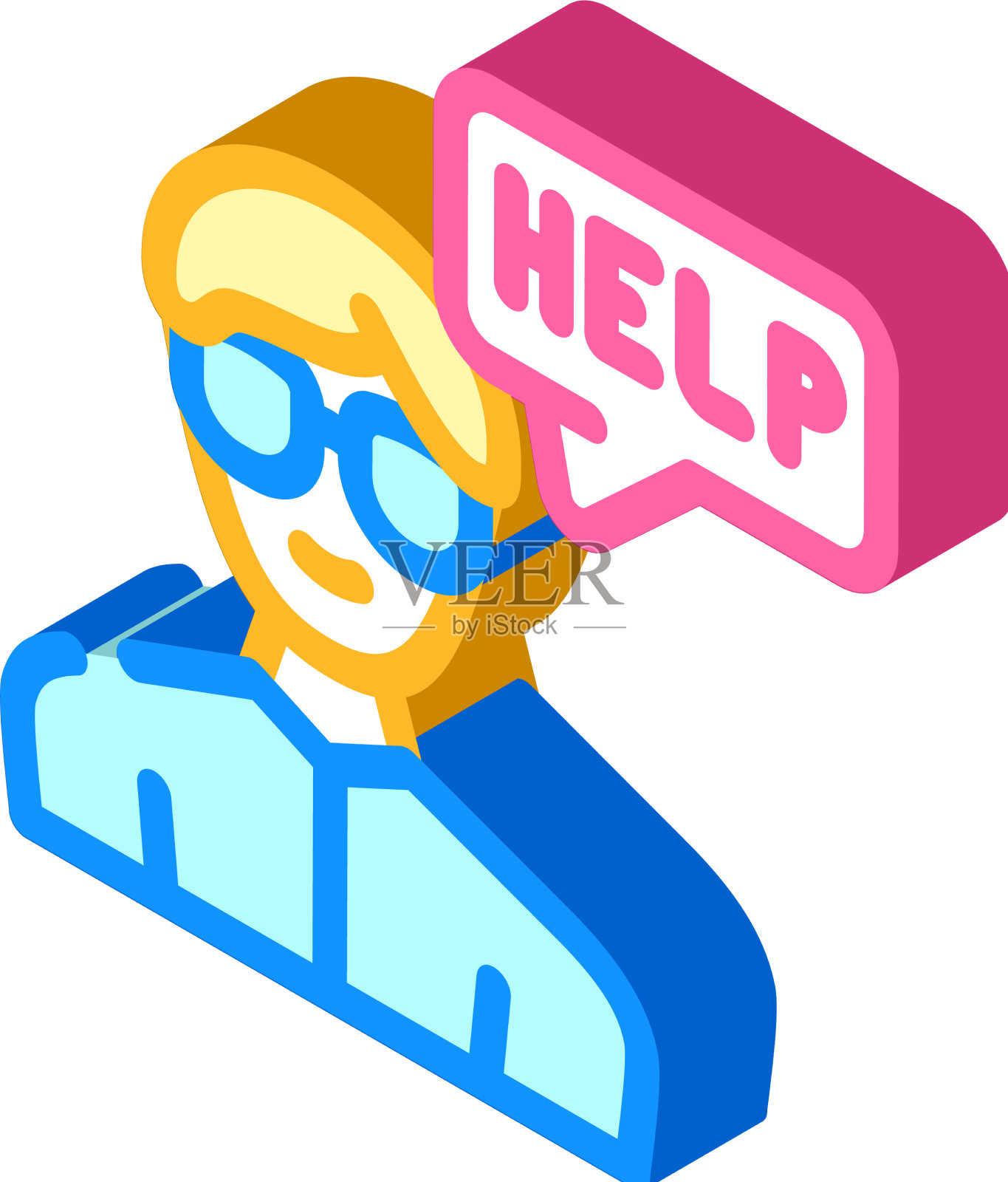 求助等距图标设计元素图片