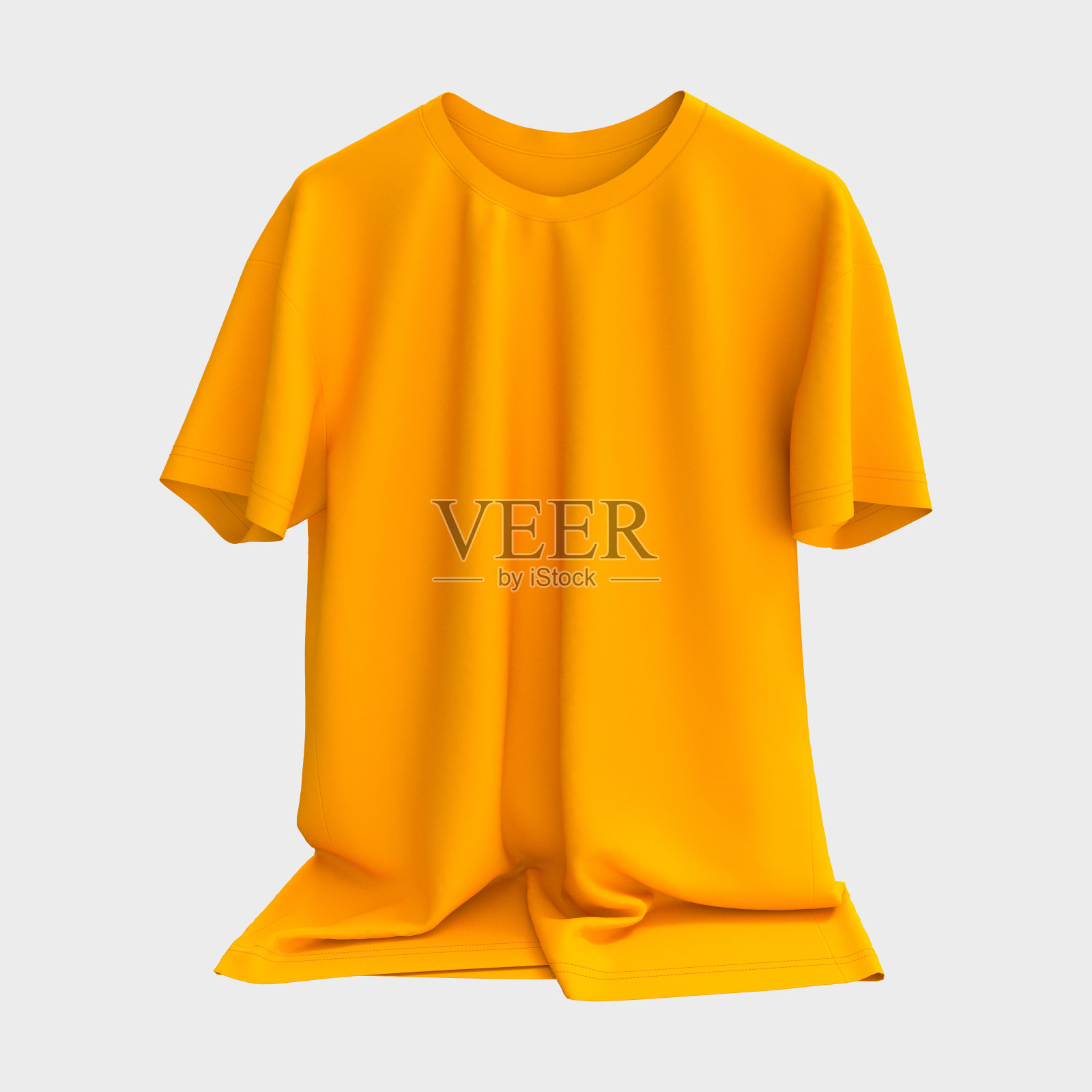 男士短袖t恤模型在前视图照片摄影图片