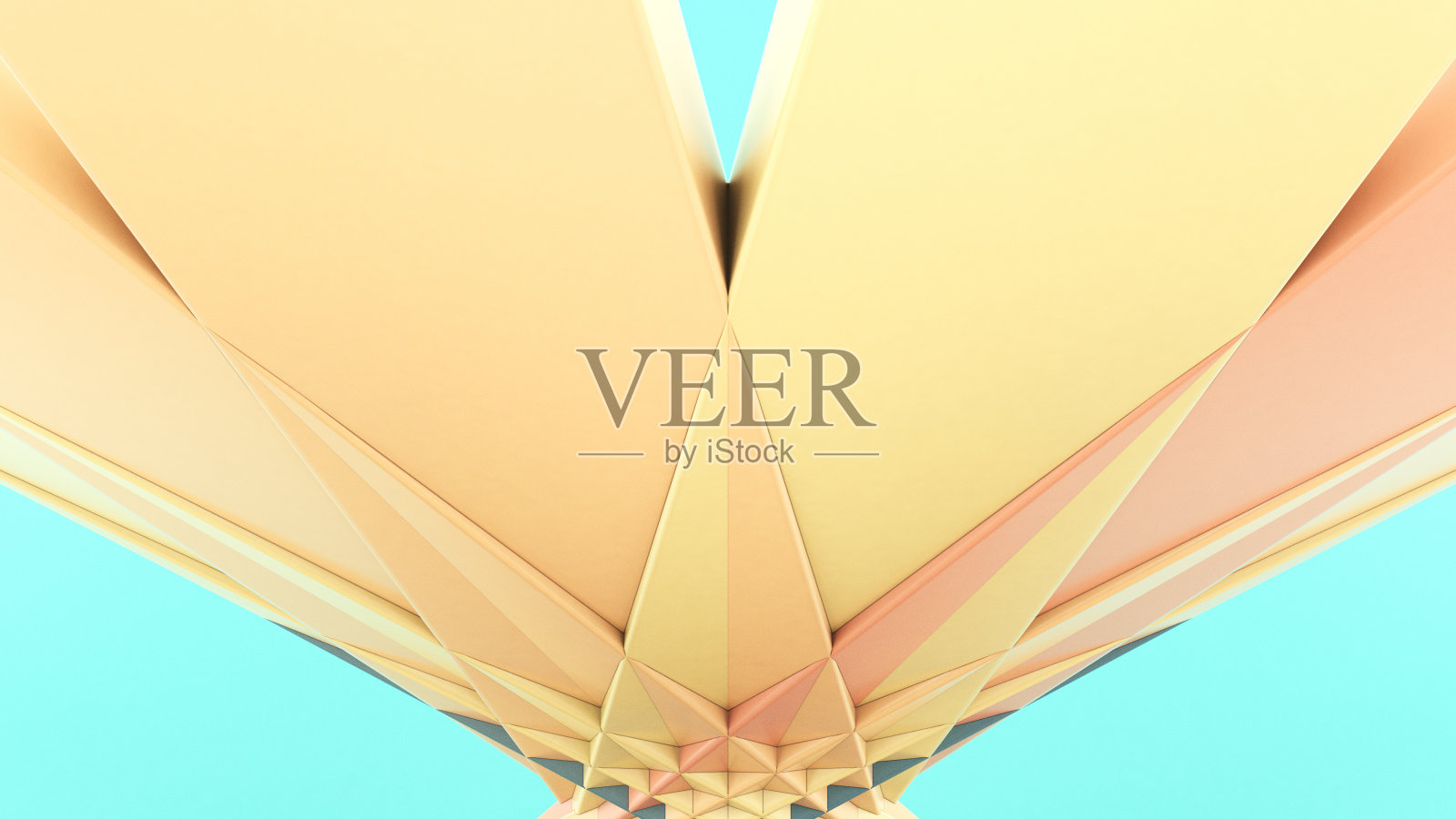 抽象的三维物体与明亮的颜色照片摄影图片