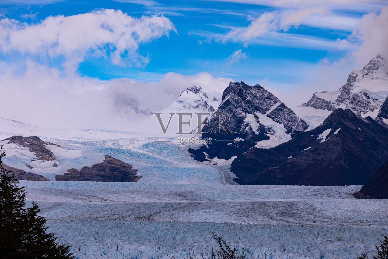 阿根廷巴塔哥尼亚的莫雷诺冰川照片摄影图片