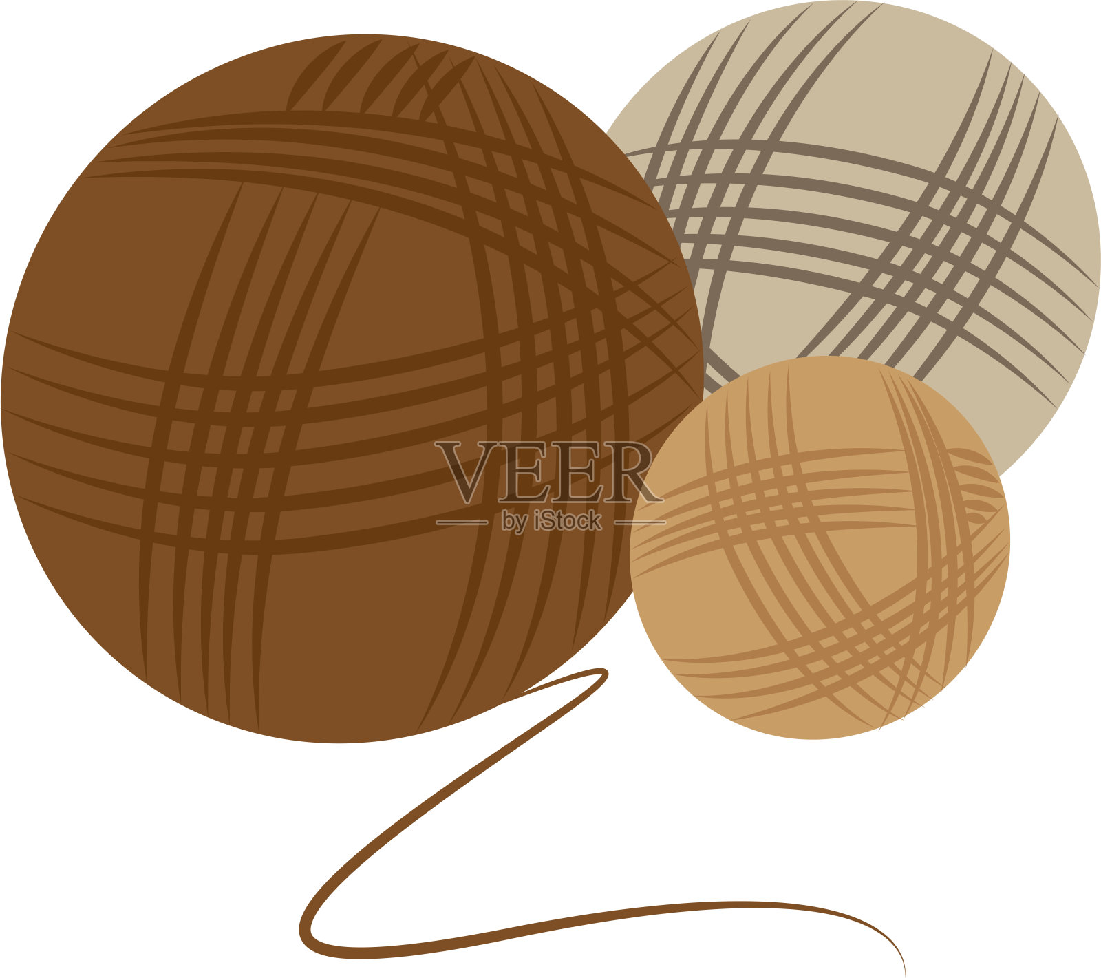 针织用标志-三股纱线插画图片素材