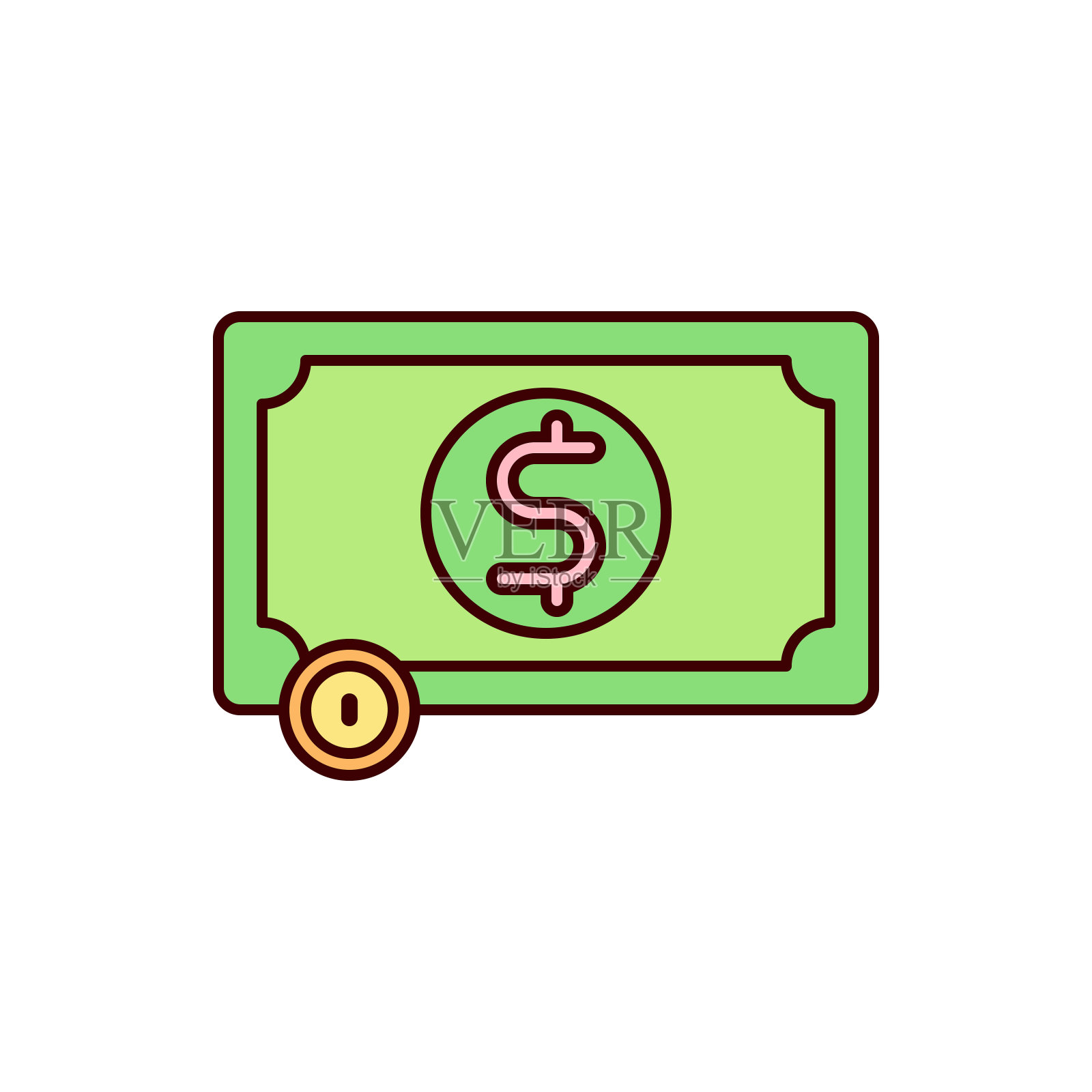 金钱图标，现金向量，钞票插图插画图片素材