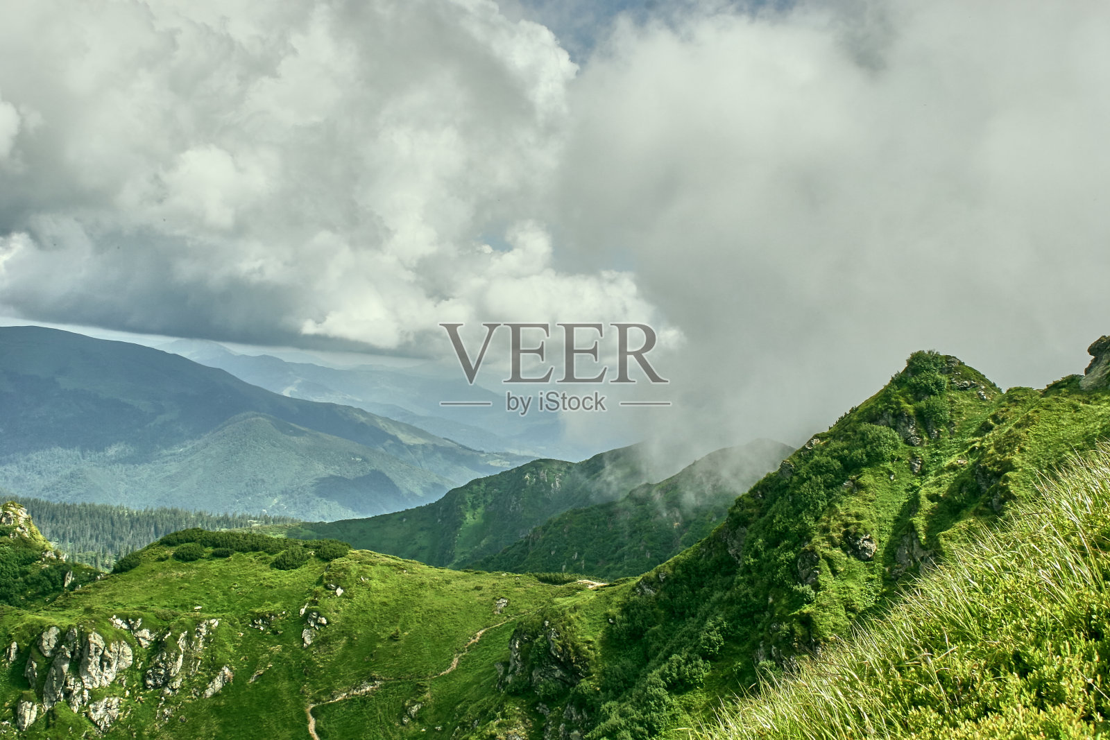 夏天山景观照片摄影图片