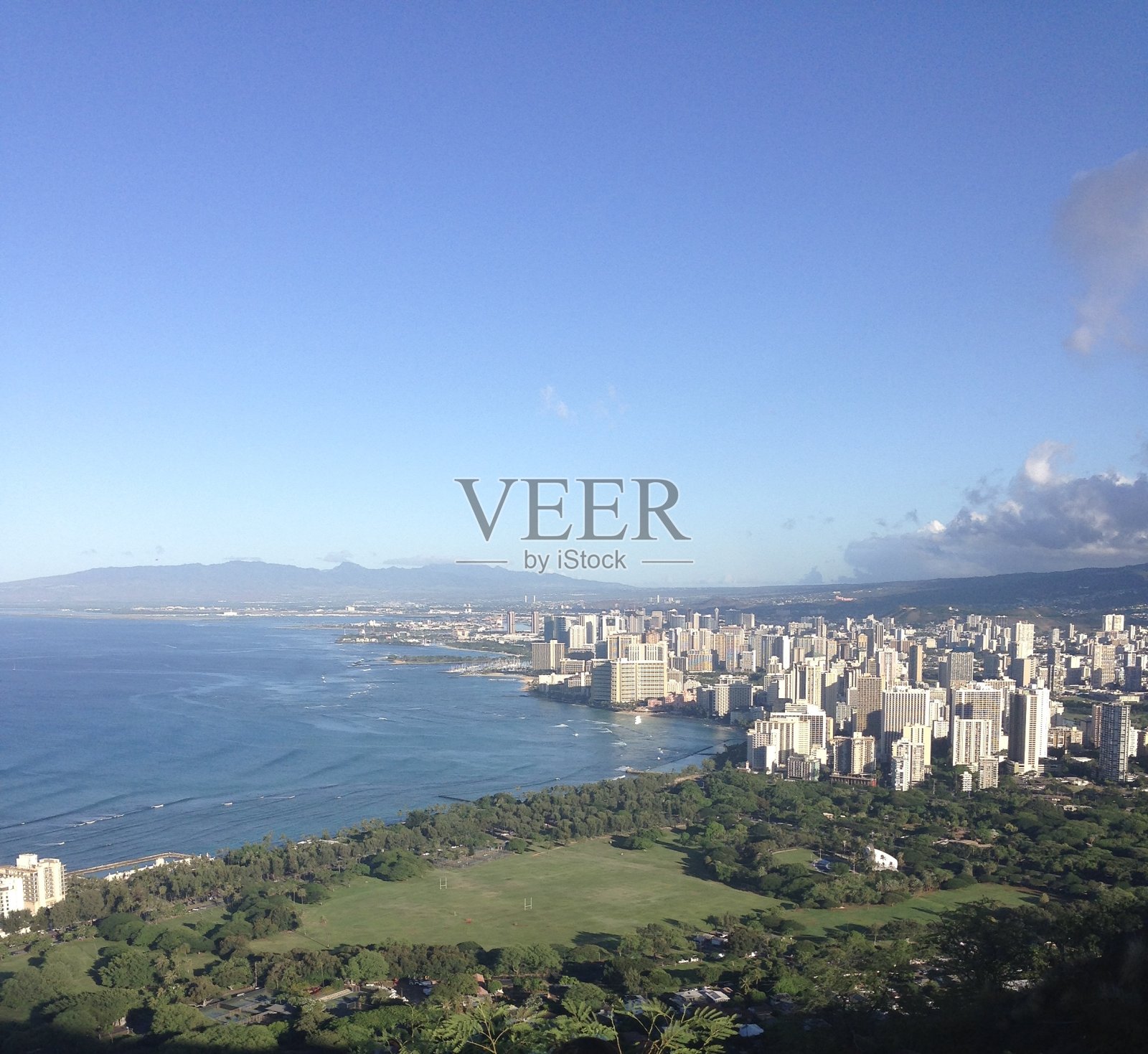 俯瞰火奴鲁鲁照片摄影图片