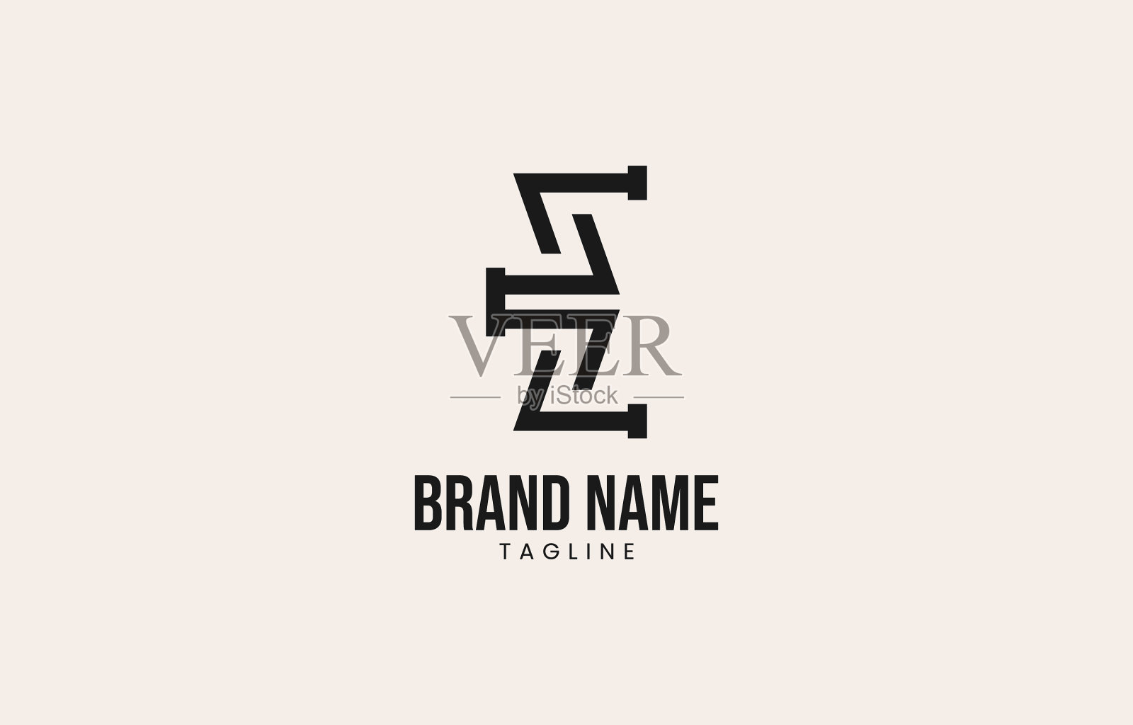 字母经典标志设计模板插画图片素材