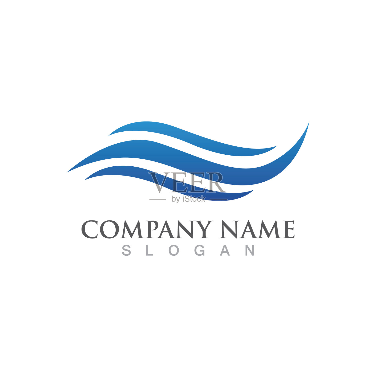 水波图标插画图片素材