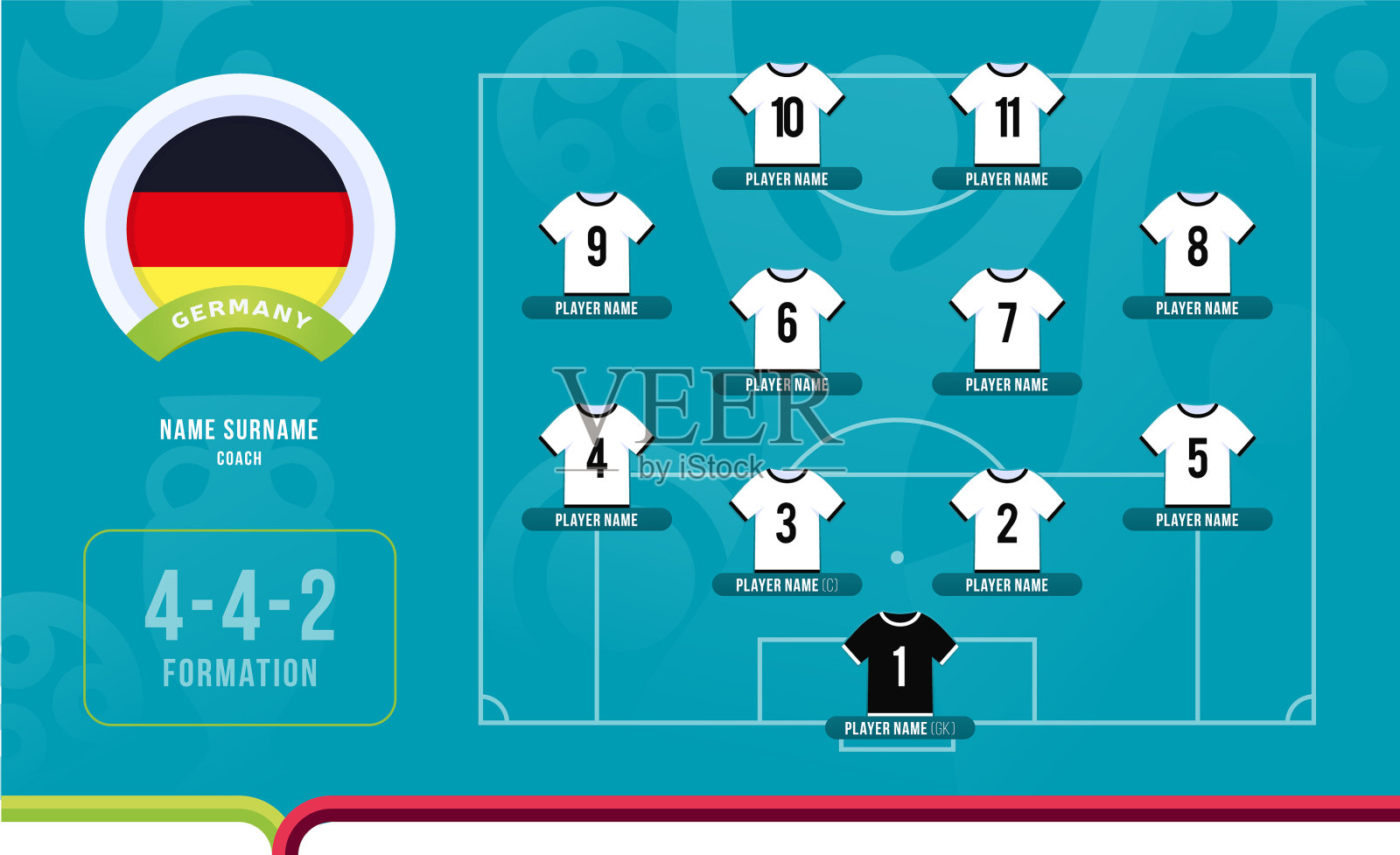 2020年德国足球锦标赛决赛插画图片素材