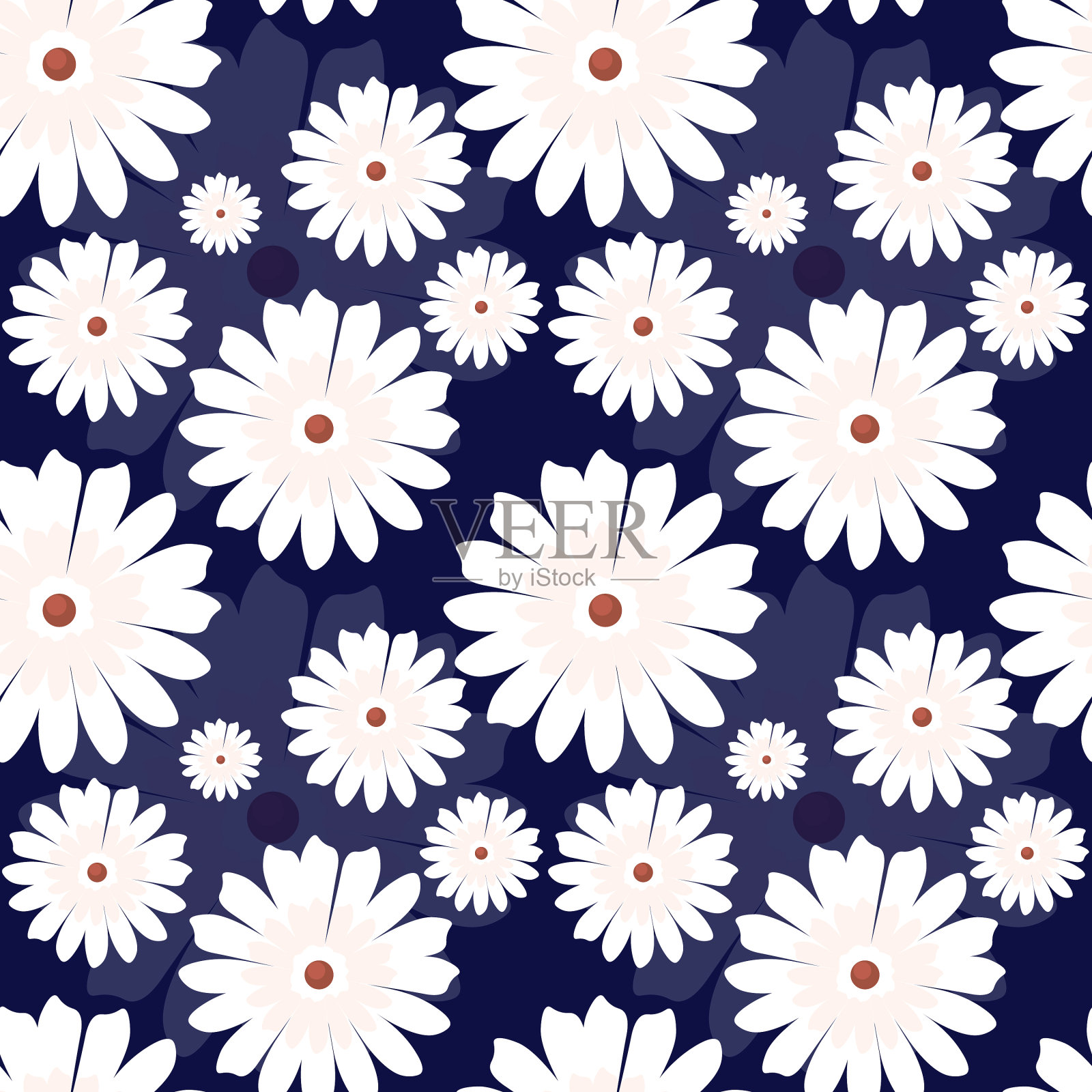 花卉无缝模式插画图片素材