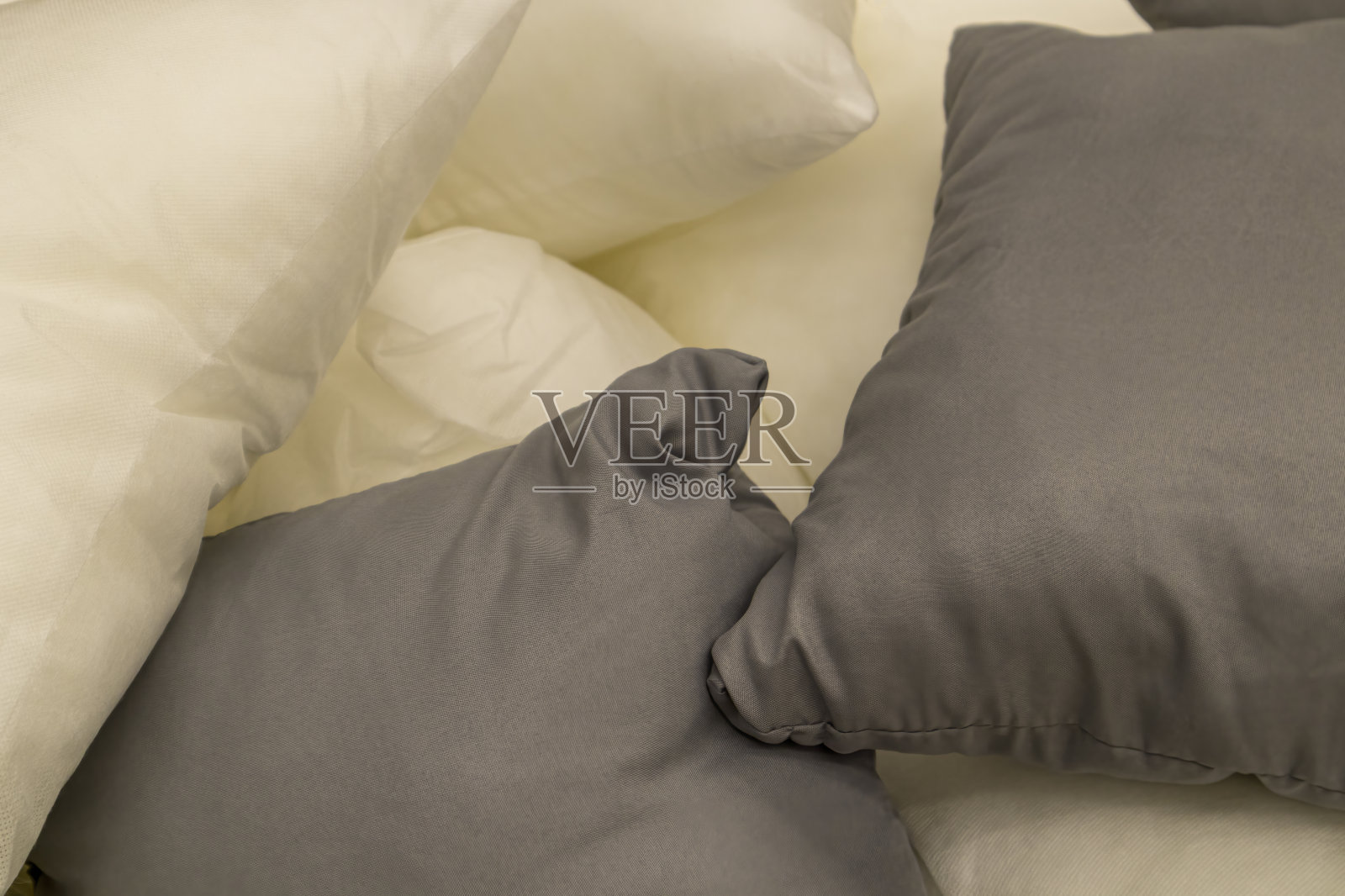 睡觉时用作背景的枕头照片摄影图片