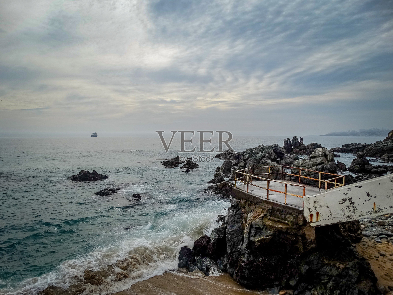 冬季，维纳德马尔的太平洋景色照片摄影图片