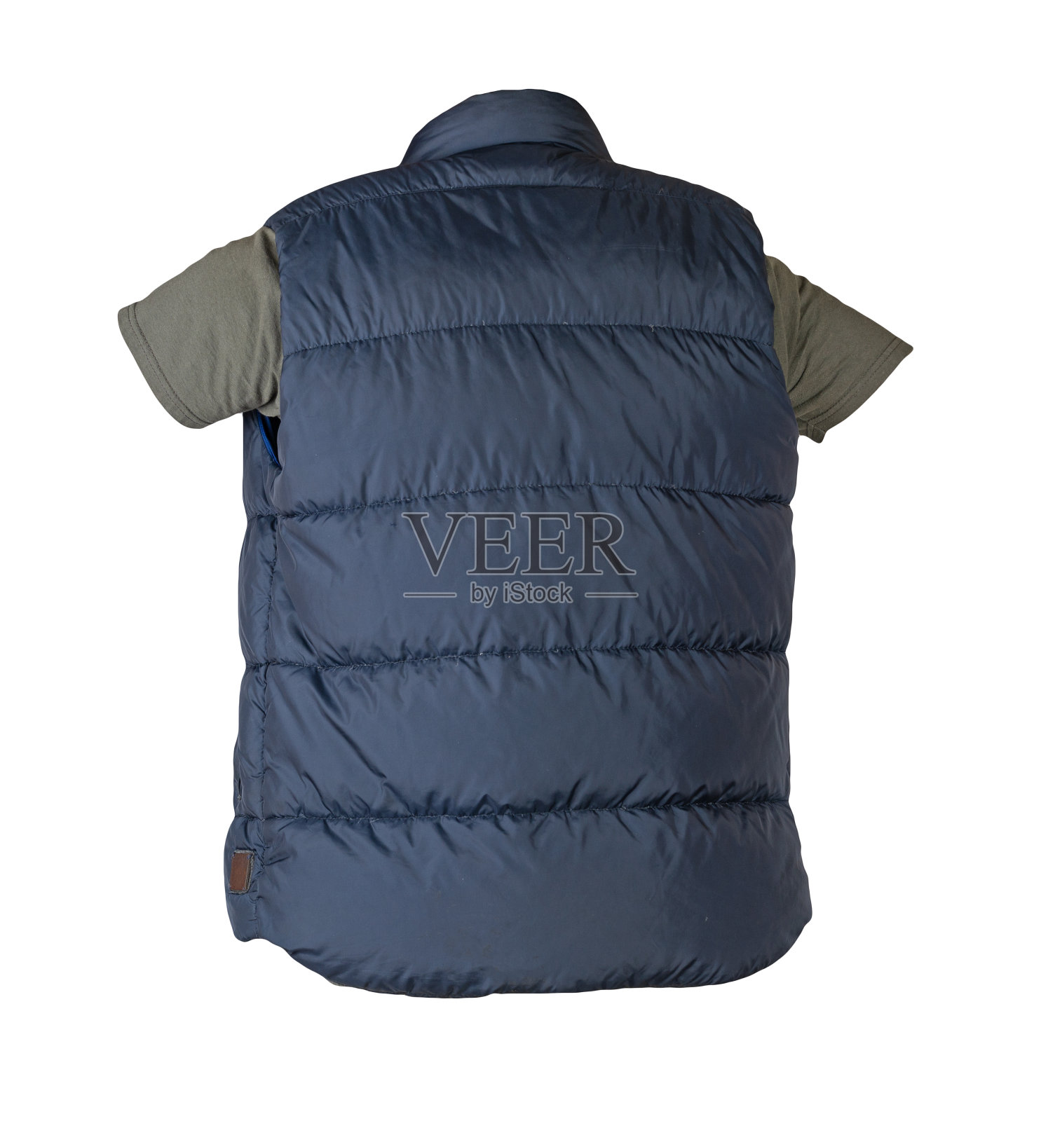 无袖夹克和t恤孤立在白色背景照片摄影图片