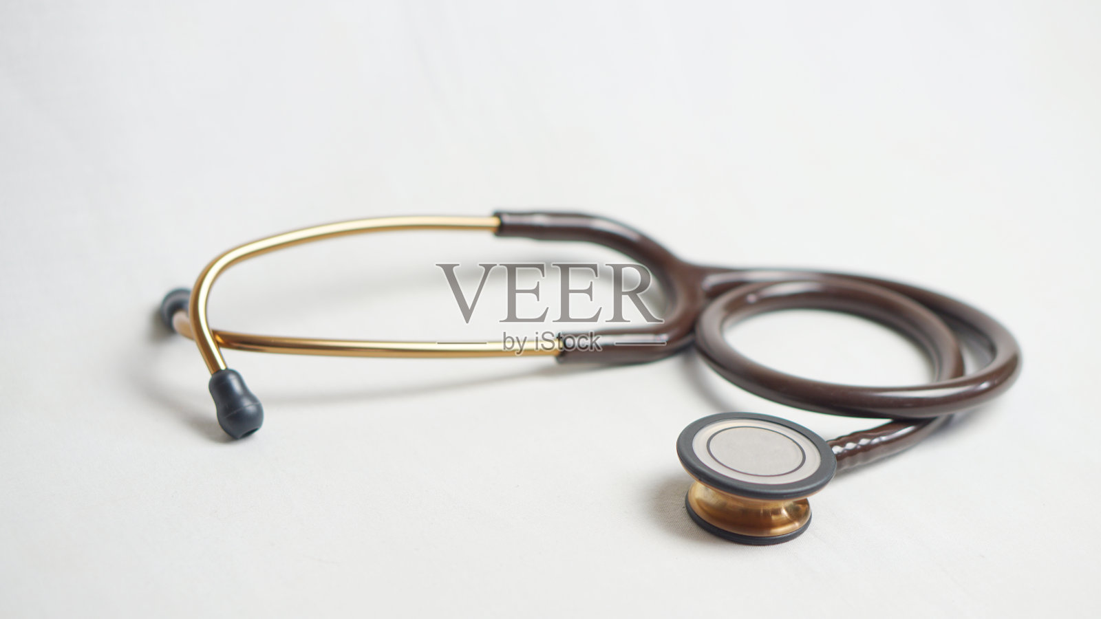 布朗听诊器照片摄影图片