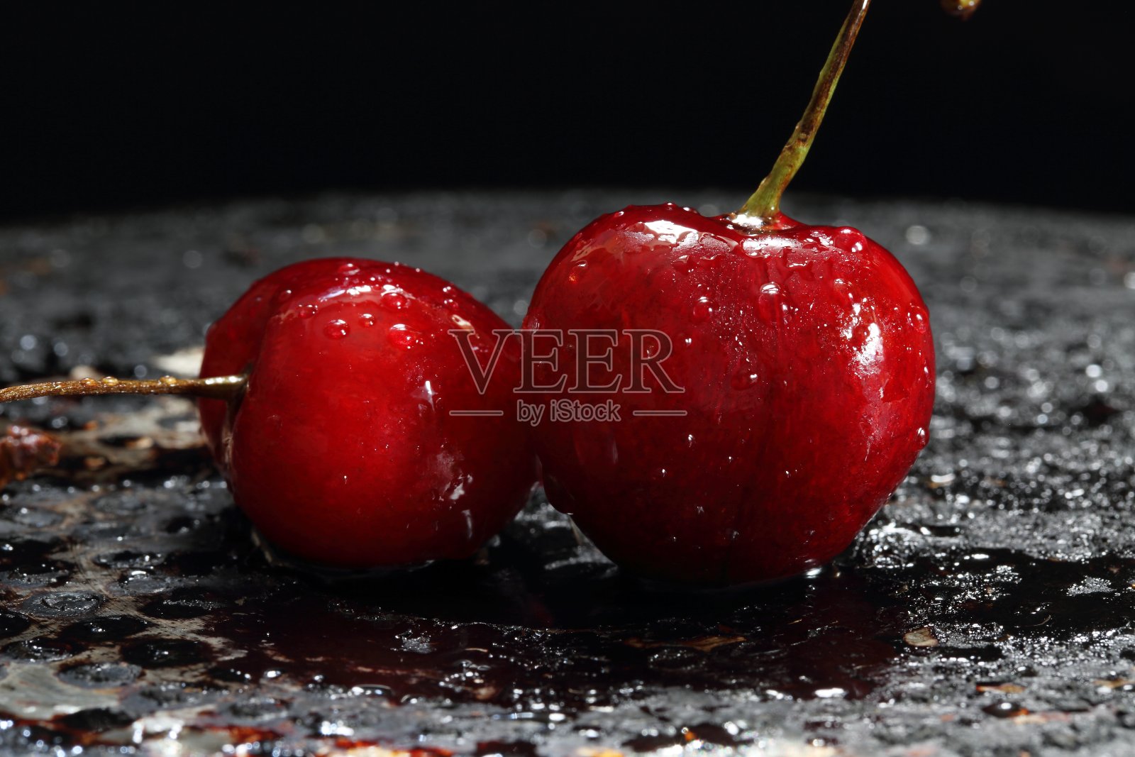 潮湿的樱桃照片摄影图片