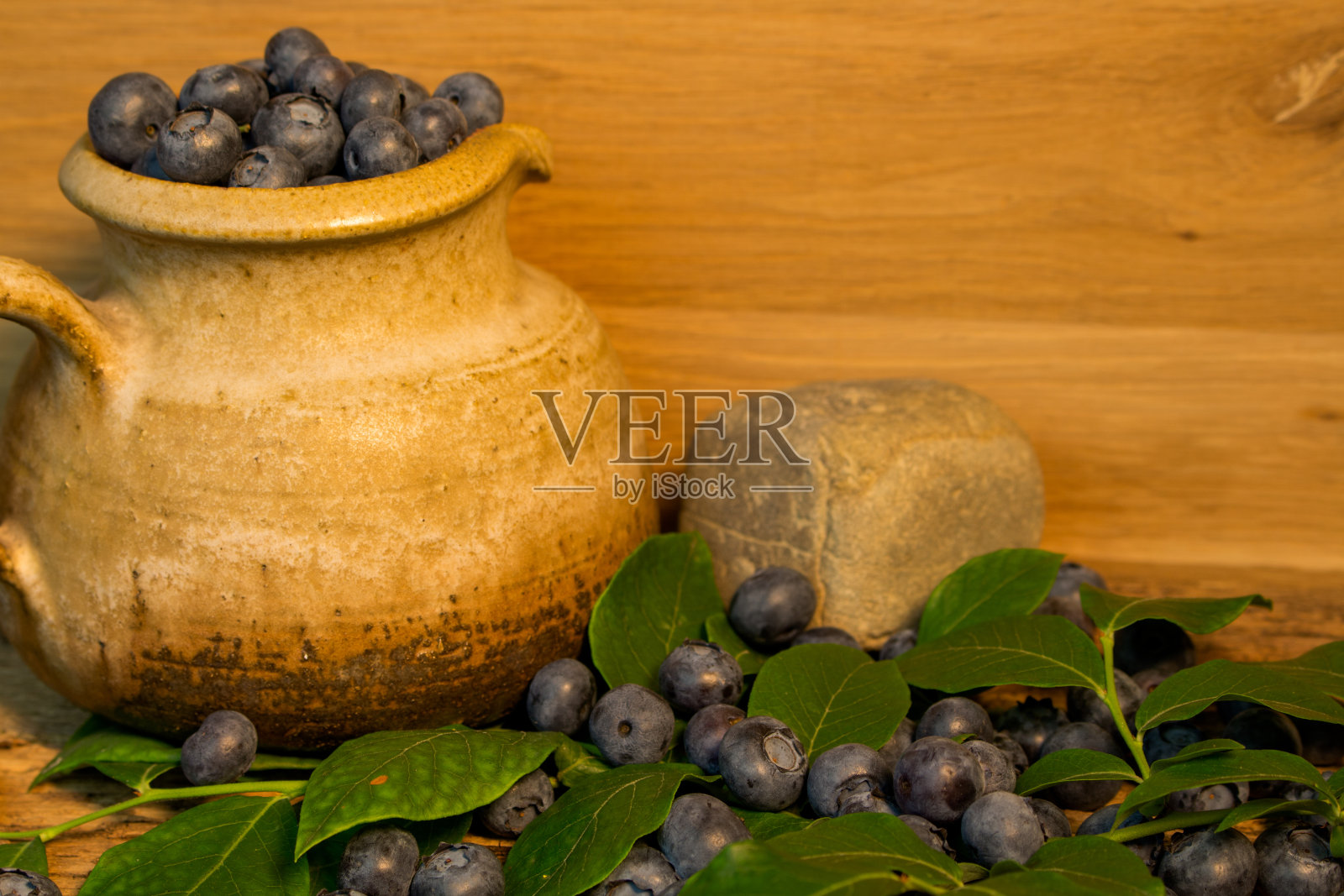 成熟的布朗尼散落在绿叶之间。照片摄影图片