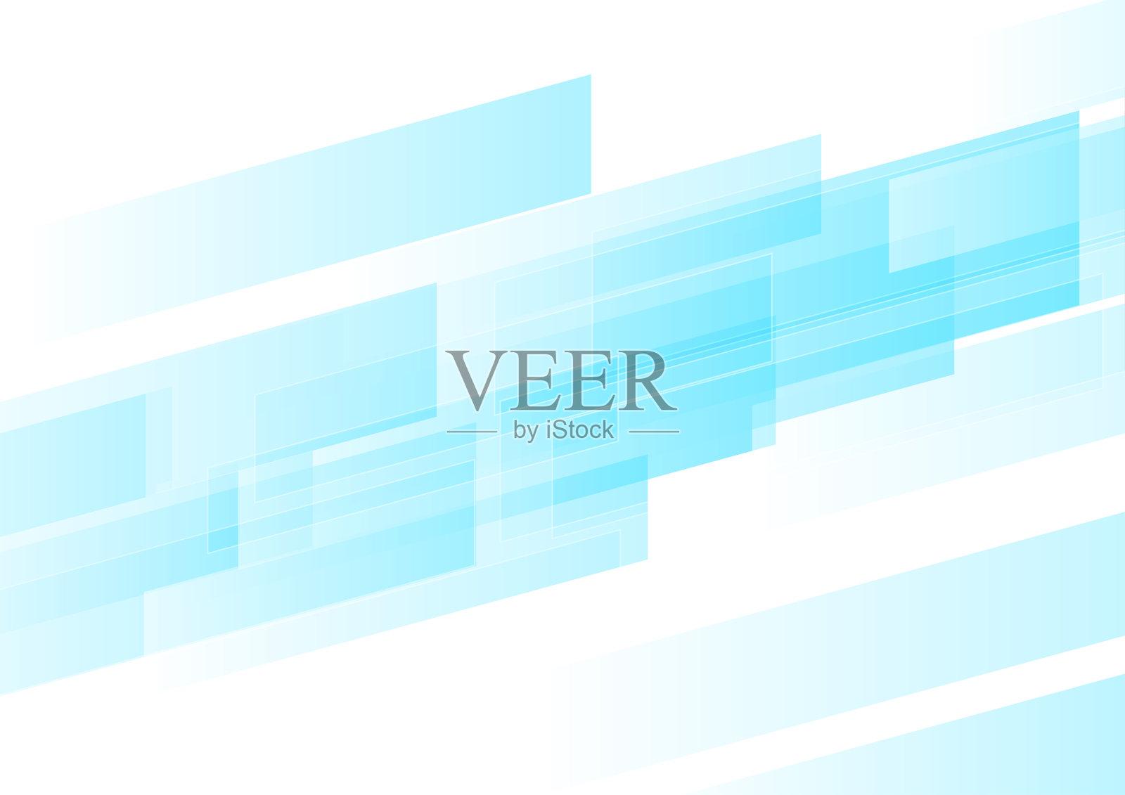 蓝白抽象技术几何背景插画图片素材