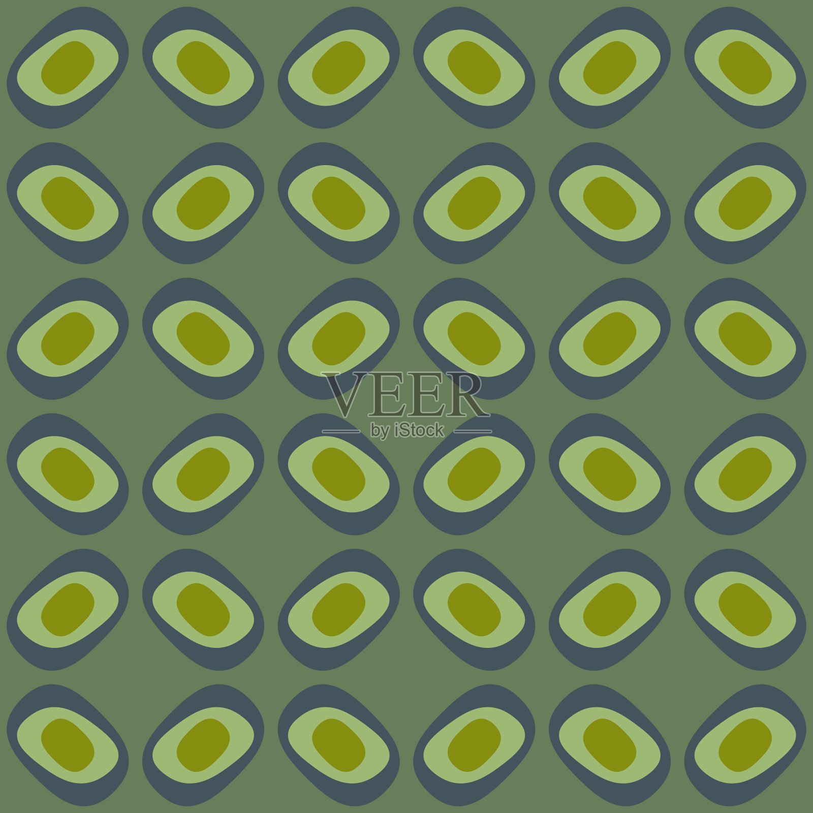 圆润抽象无缝图案-强调任何表面。插画图片素材