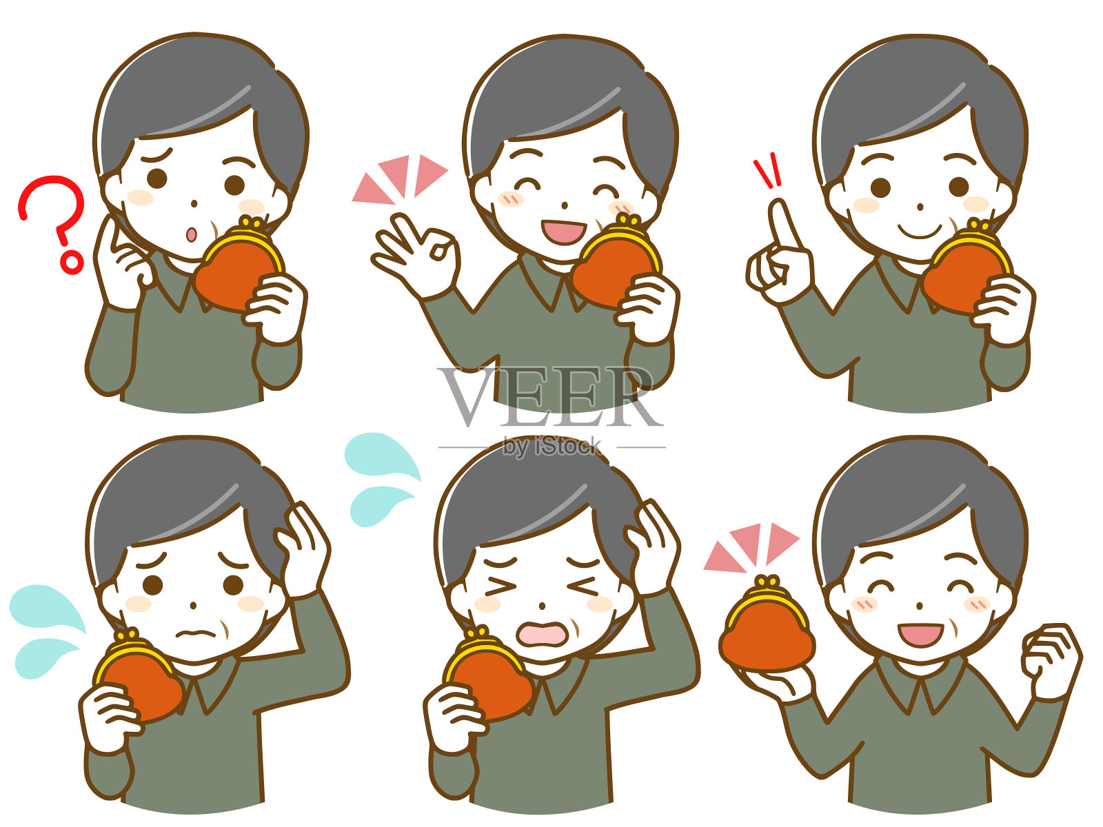 关于中年男人的钱的问题和解决方案设计元素图片