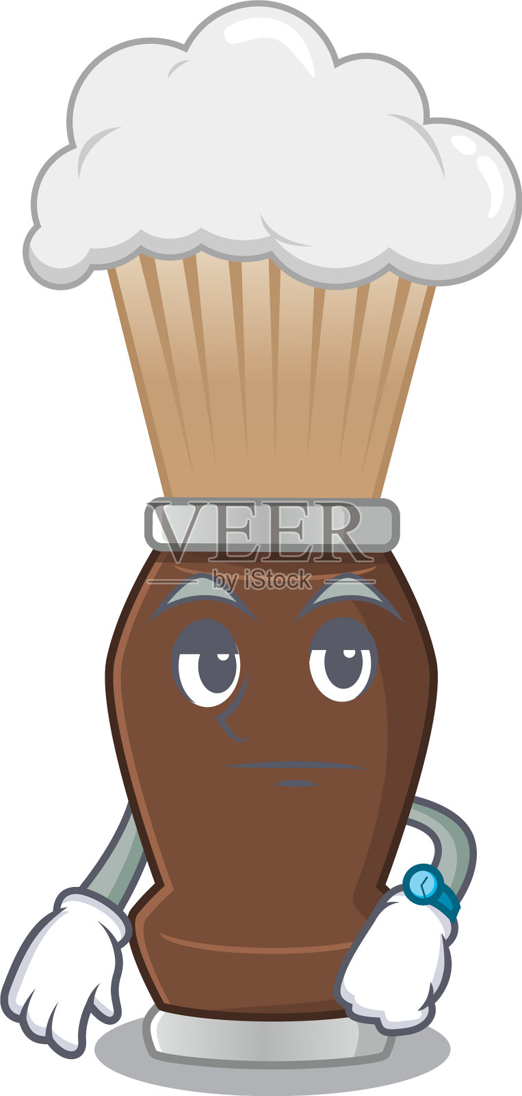 吉祥物设计风格的剃须刷等设计元素图片