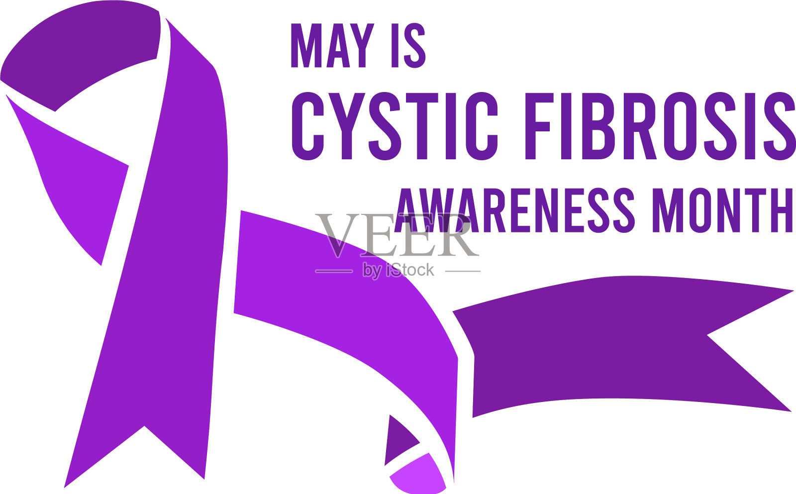 囊性纤维化意识月插画图片素材